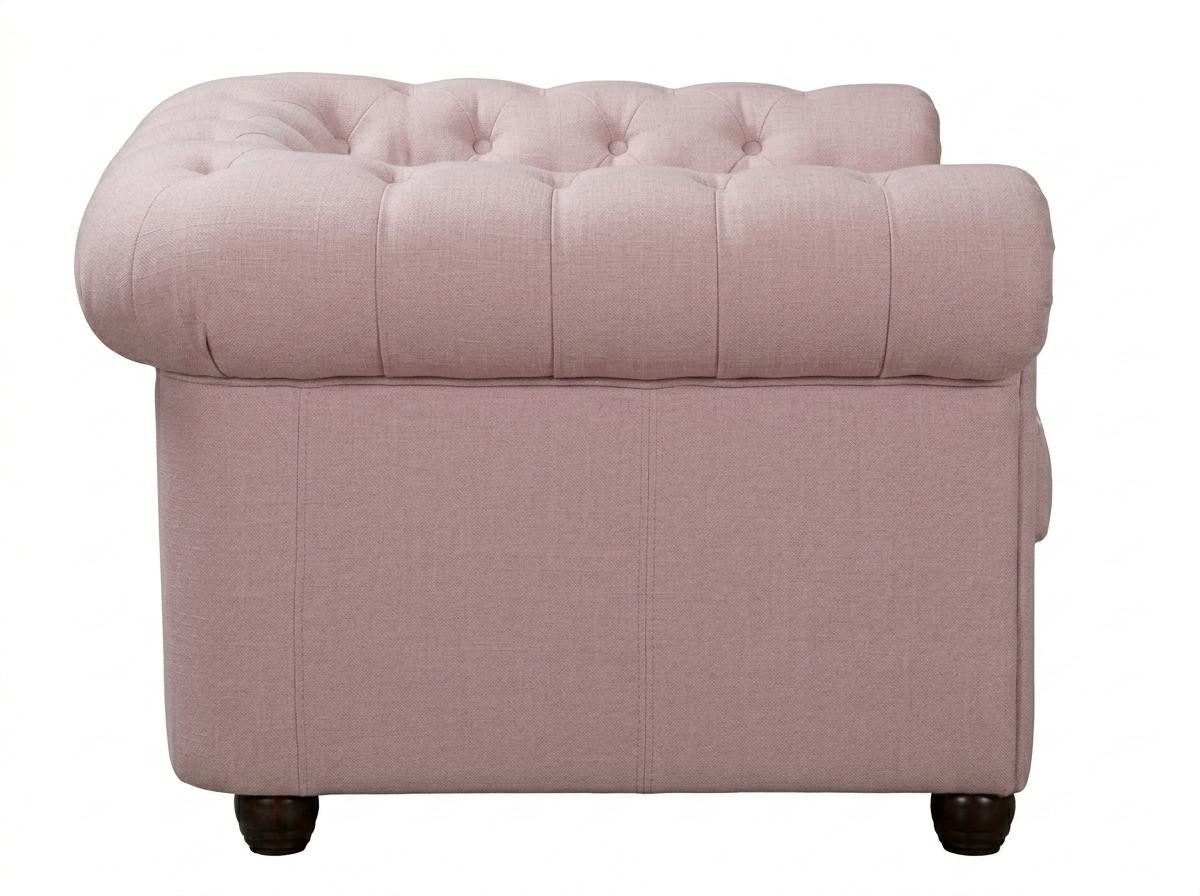 JVmoebel Chesterfield-Sessel Hellbeiger Chesterfield Sessel Gesteppter Stoffsessel Polstermöbel (1-St), Made in Europa