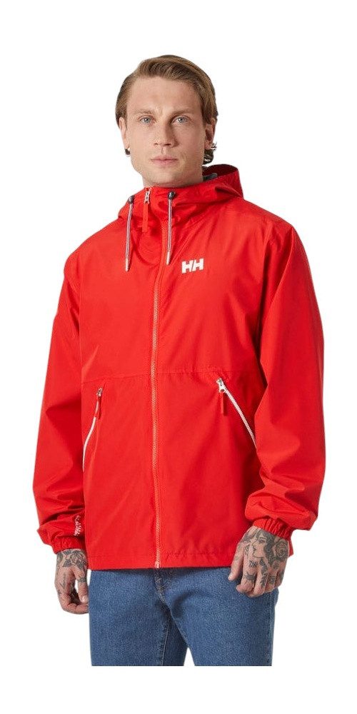 Helly Hansen Regenjacke Sandoy Rain (2-Lagen, wasserdicht) rot Herren
