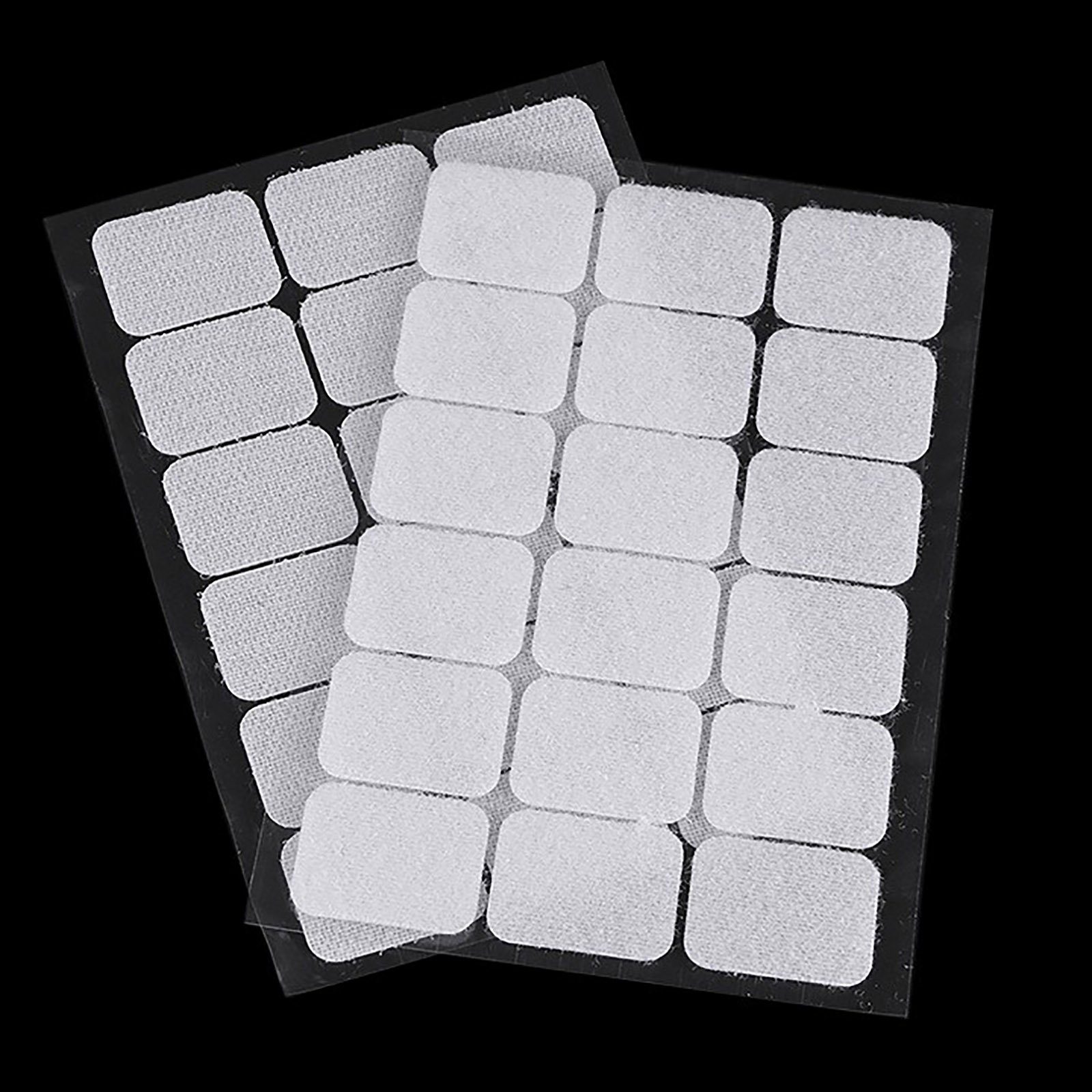Quadrate oder selbstklebend, 18 Größenwahl Klettpunkte maDDma, weiß25x32mm Klettband
