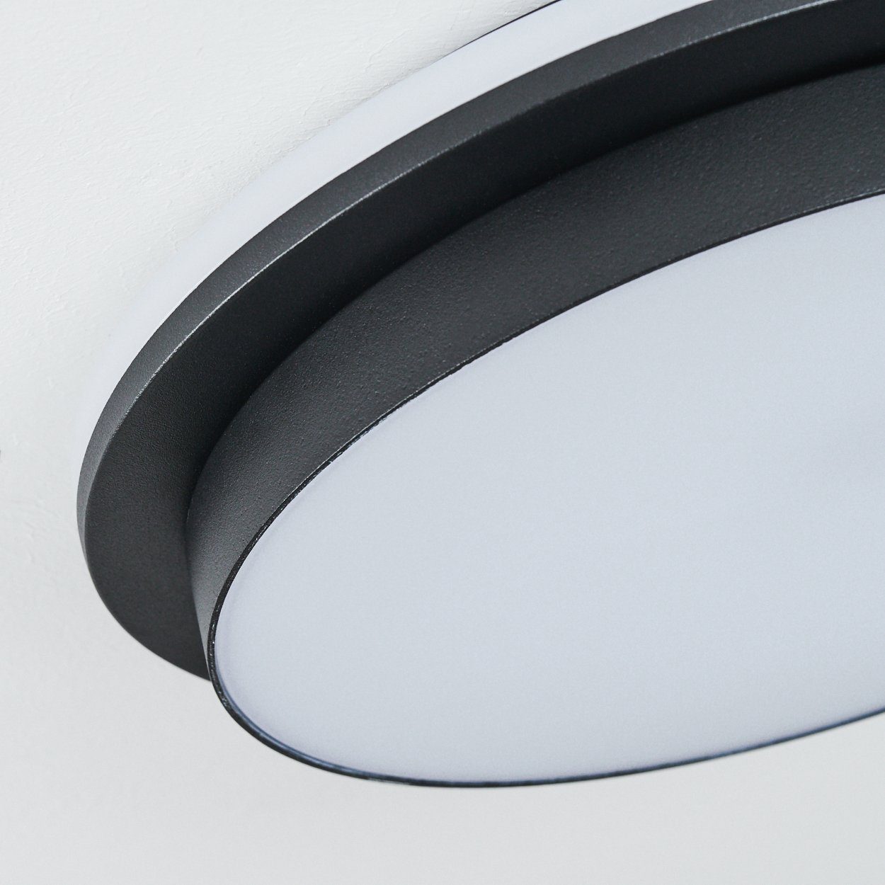 hofstein Außen-Deckenleuchte moderne aus Deckenlampe wechselbar, Schwarz/Weiß, über Lichtfarbe LED Metall/Kunststoff Schalter, unterschiedlich schaltbar, IP54 änderbar in