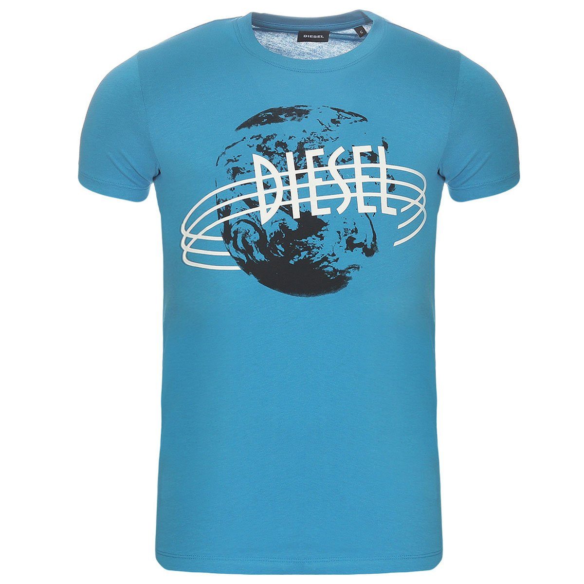 Diesel T-Shirt Diesel Herren T-Shirt T-DIEGO-NC Gerader Schnitt, Motiv Weltkugel