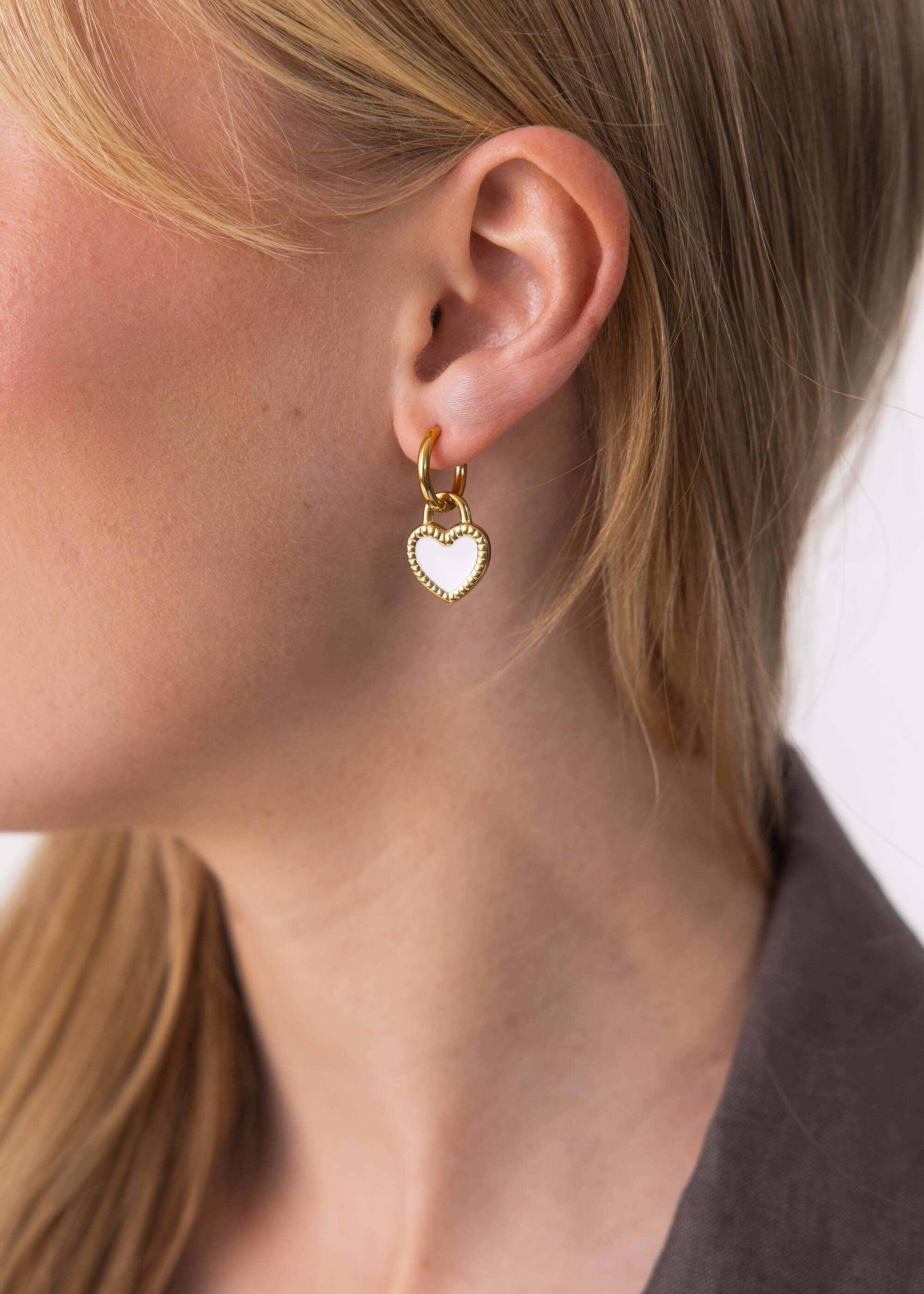 Purelei Paar Creolen Heart Charm