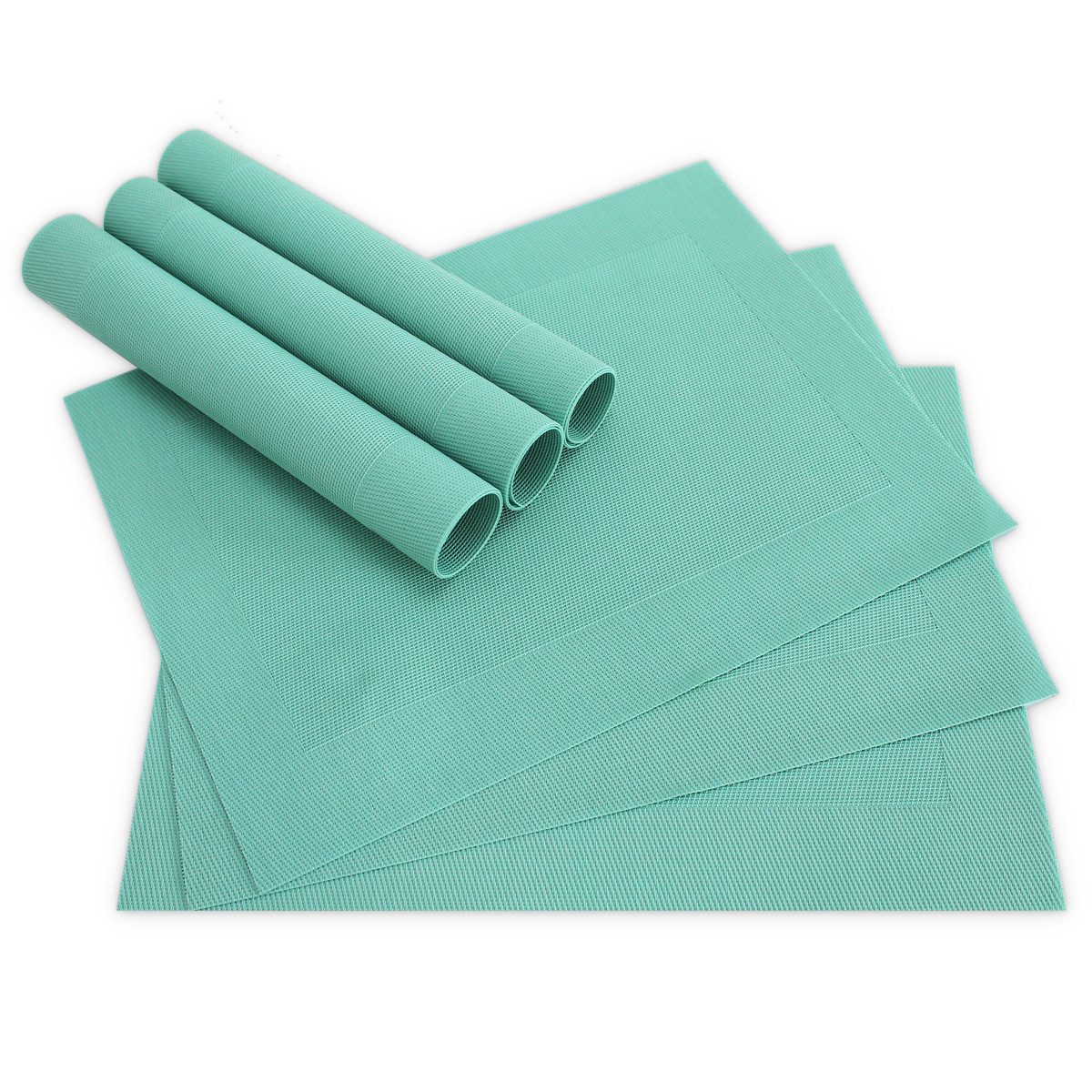 matches21 HOME & HOBBY Platzset Tischsets BORDA 6er Set Mint-grün als Tisch günstig online kaufen