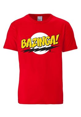 LOGOSHIRT T-Shirt Bazinga - The Big Bang Theory mit coolem Frontdruck