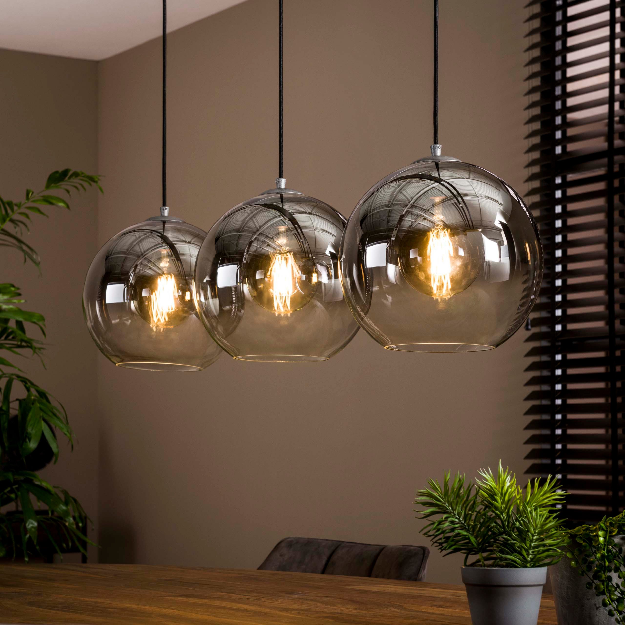 Sitheim® Pendelleuchte Pendelleuchte Bubble Shaded 3-Fassungen, LED wechselbar, 3-flammig, Pendel einzeln höhenverstellbar