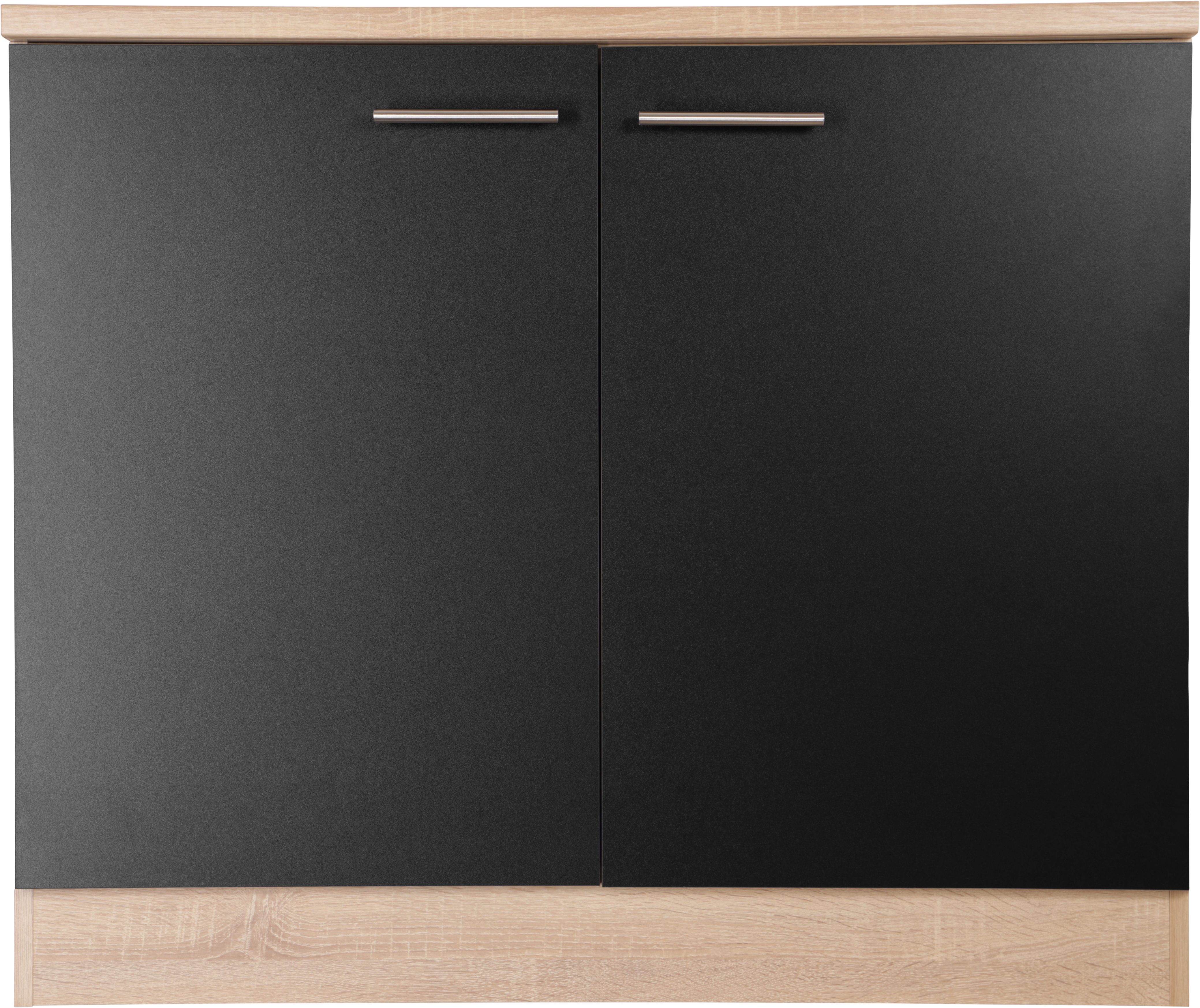 RESPEKTA Spülenschrank Merle Breite 100 cm, Soft-Close, Griffe aus Metall, 85 cm Arbeitshöhe