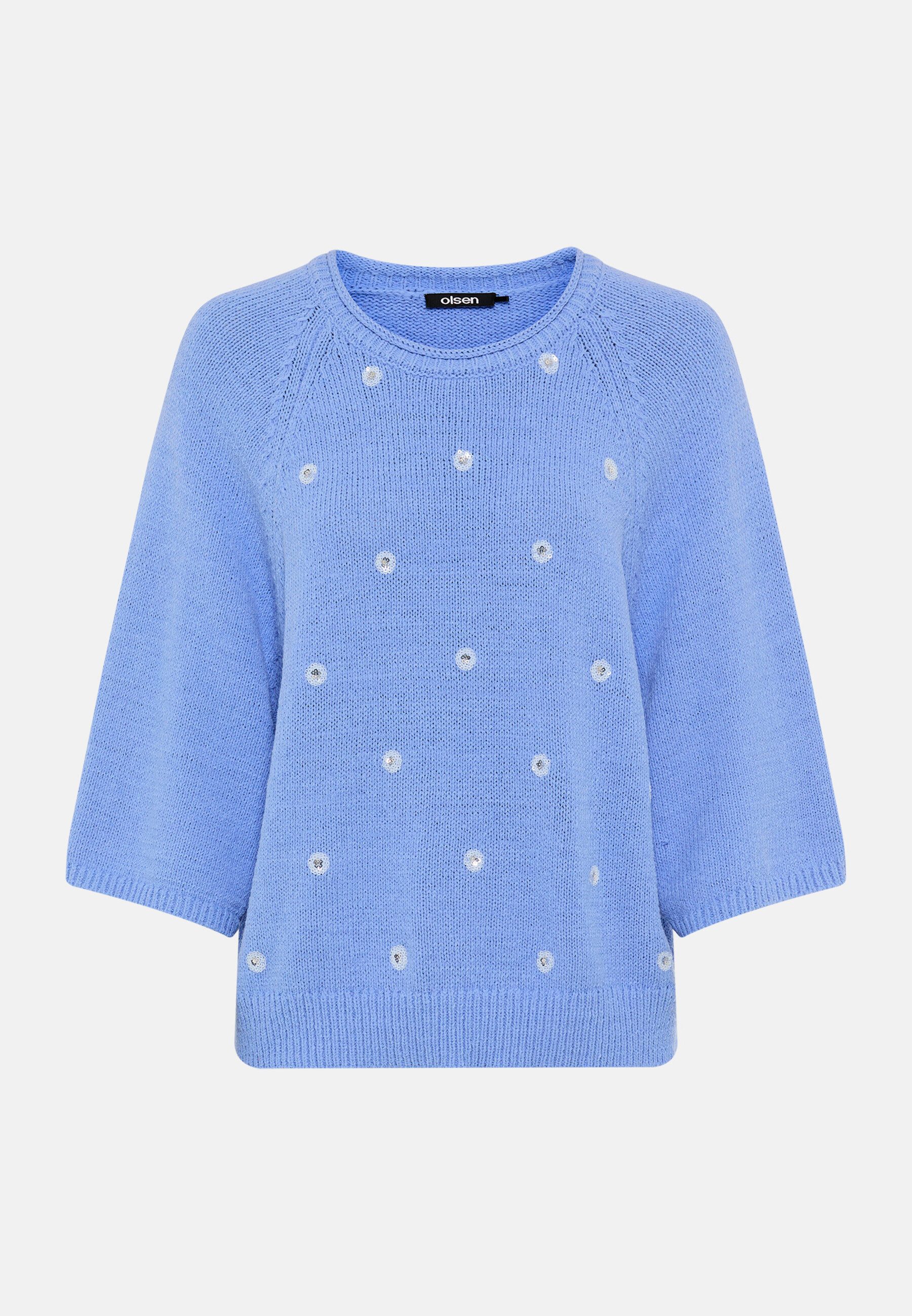 Olsen Strickpullover Pullover mit verziertem Allover-Dessin