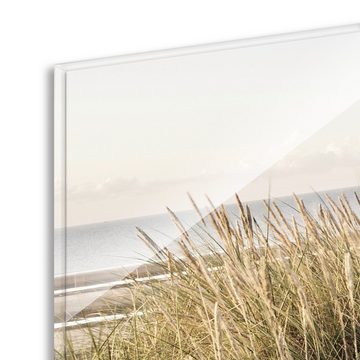 artissimo Glasbild mehrteiliges Glasbild 150x50cm Bild aus Glas 3-Teiler Strand und Meer