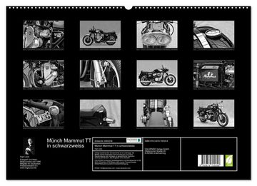 CALVENDO Wandkalender Münch Mammut TT in schwarzweiss (Premium, hochwertiger DIN A2 Wandkalender 2023, Kunstdruck in Hochglanz)
