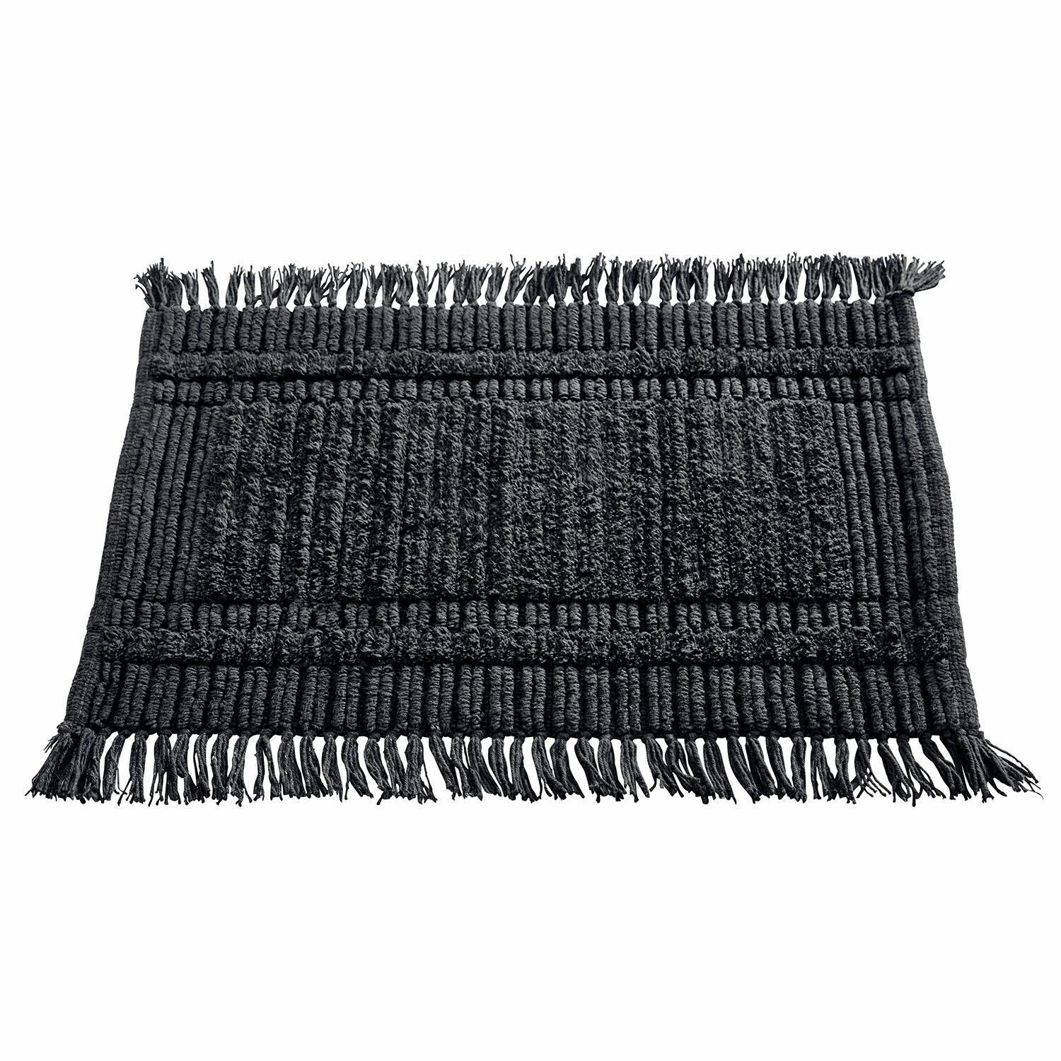 Mirabeau Badematte Badematte Nexilo schwarz, Höhe 400 mm, 100% Baumwolle