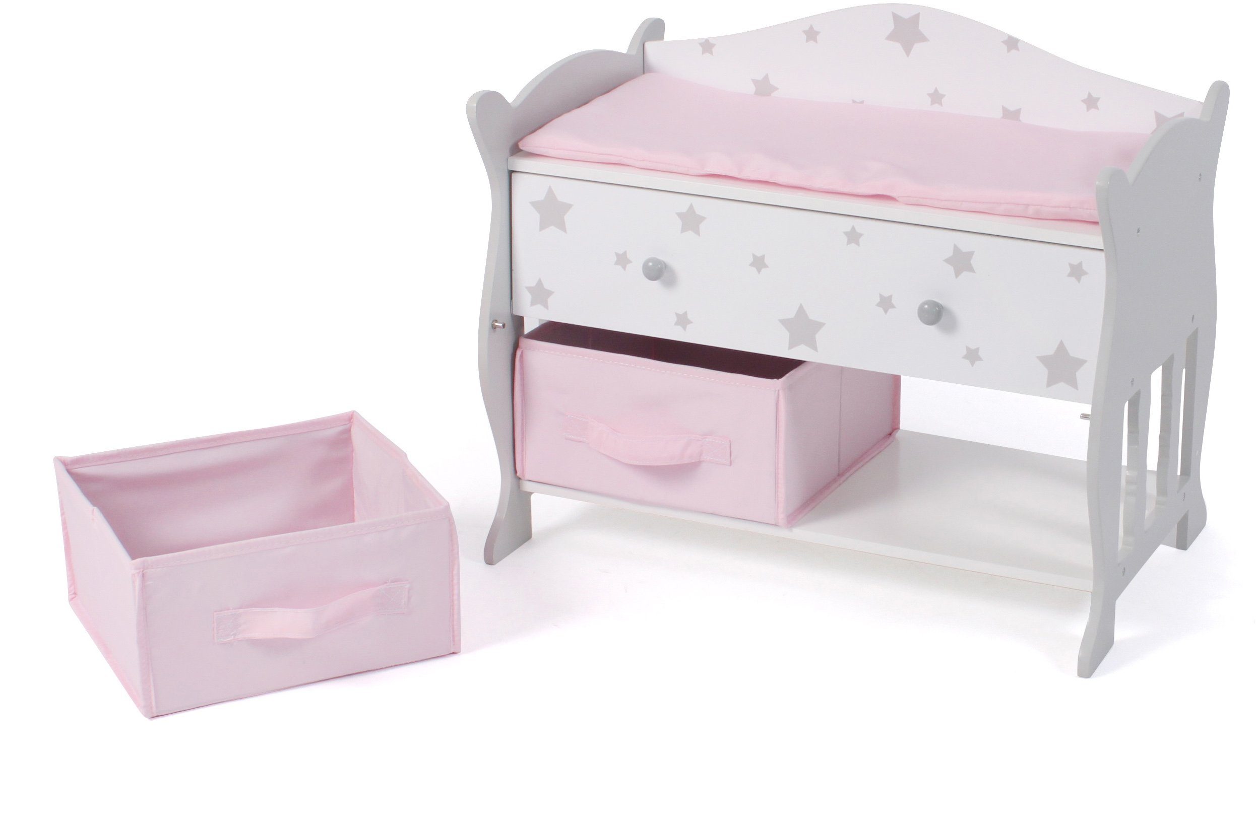 CHIC2000 Puppenwickeltisch Stars Grey, mit 3 Staufächern günstig online kaufen