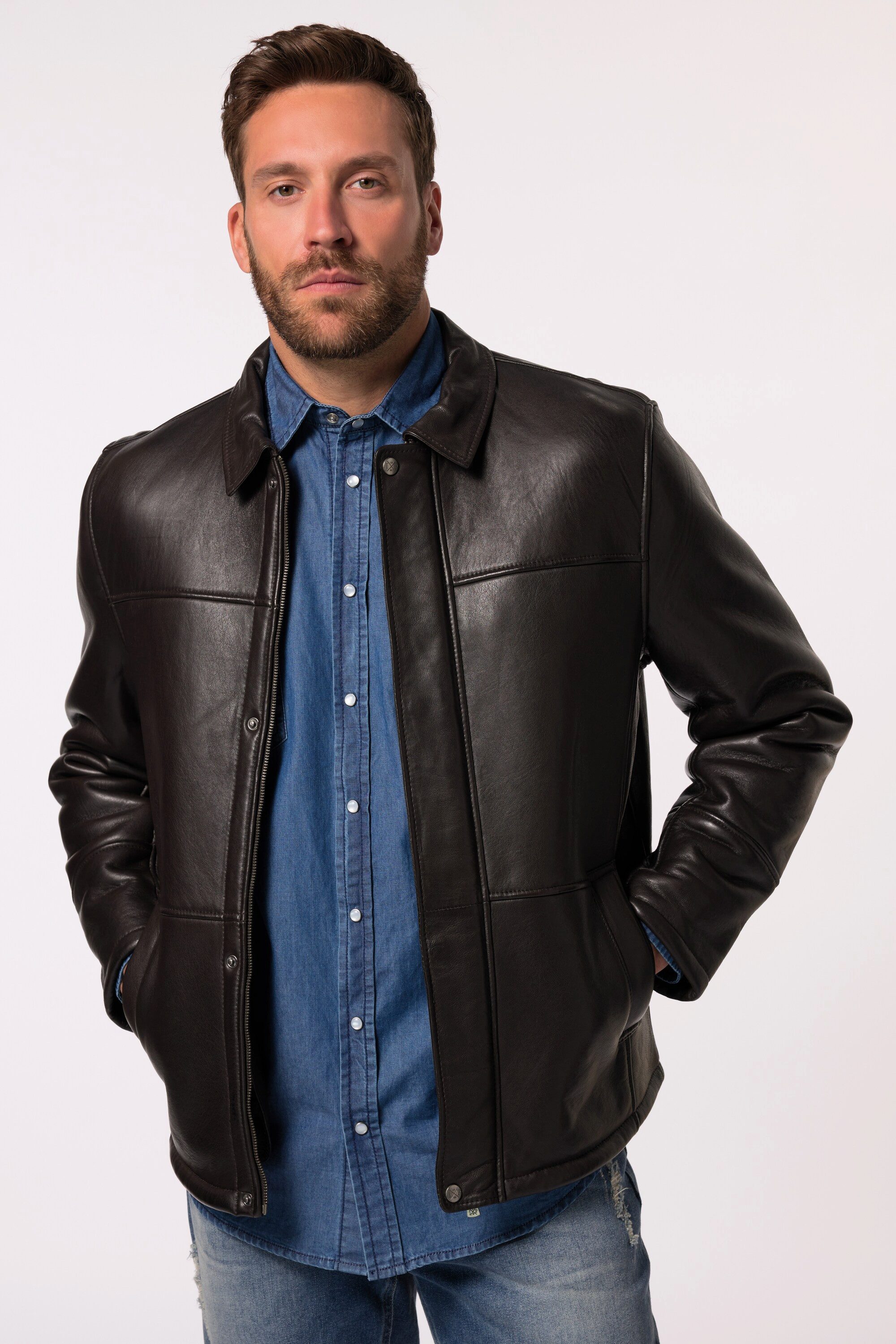 Lederjacke JP 1880 Lederjacke Leder weiches Lammnappa