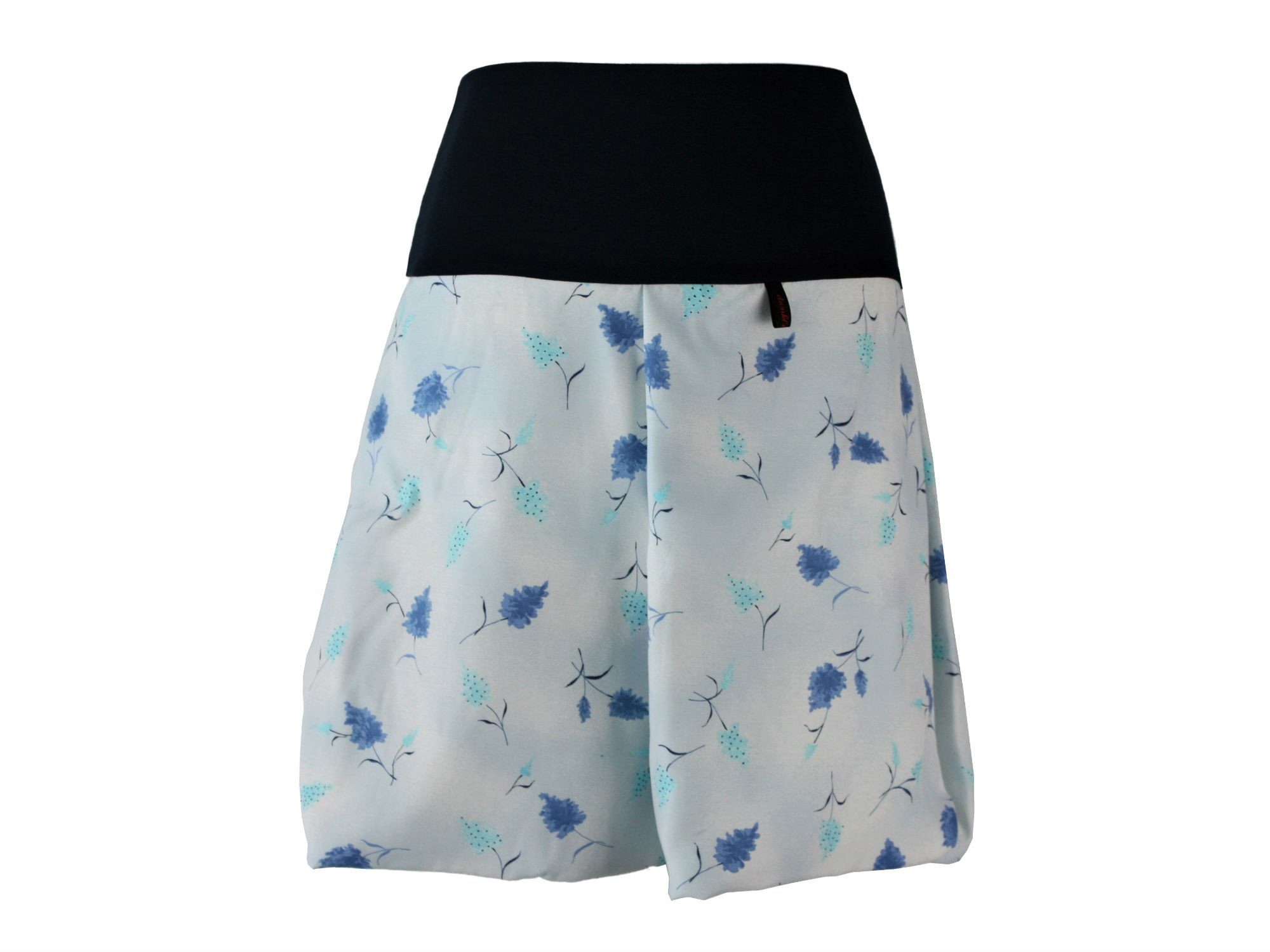 dunkle design A-Linien-Rock Viskose Sommer Bunt 51cm elastischer Bund