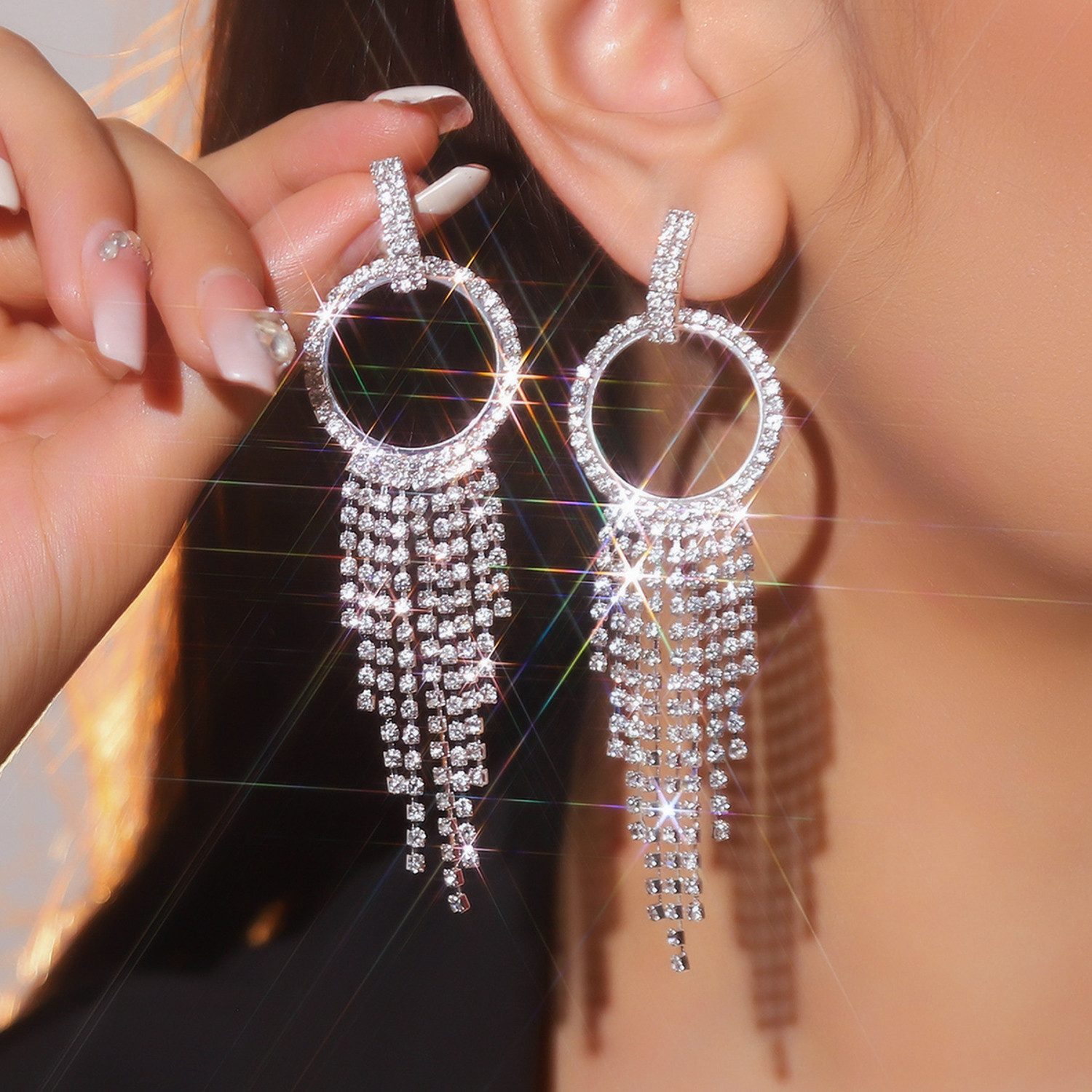 KARMA Paar Ohrhänger Ohrringe Strass 9,2 günstig online kaufen
