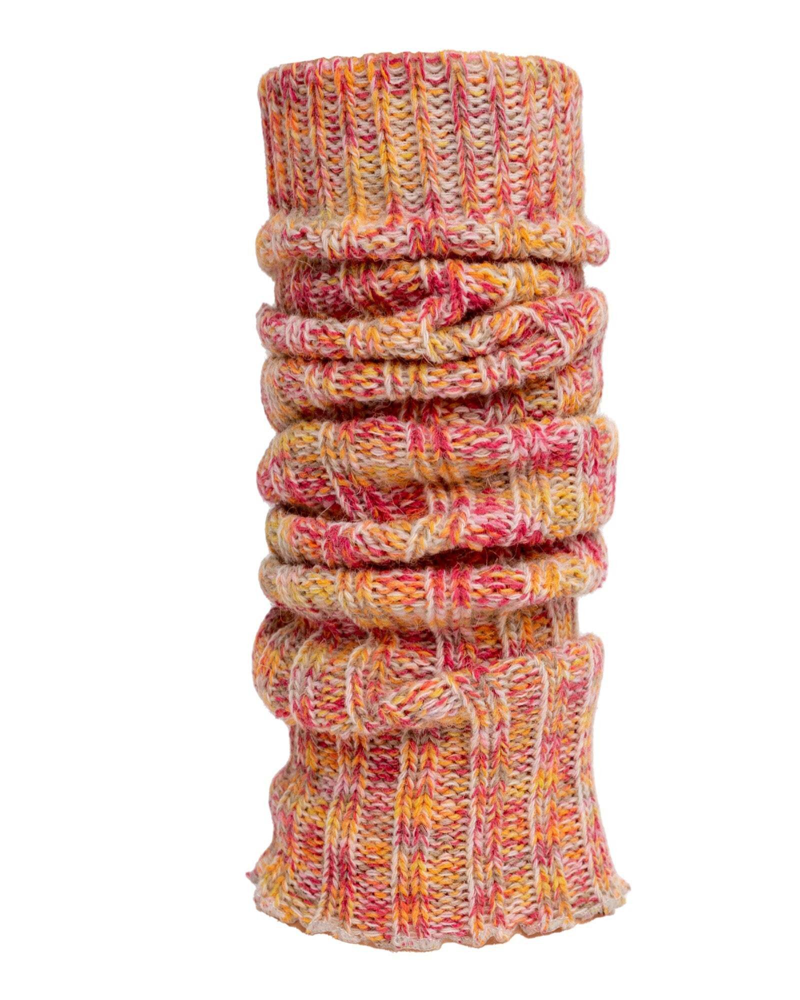 HomeOfSocks Beinstulpen Beinstulpen, Alpaka, unifarben, 40% Wolle, Damen & Grobstrick, Höhe verstellbar, mit Gummibund