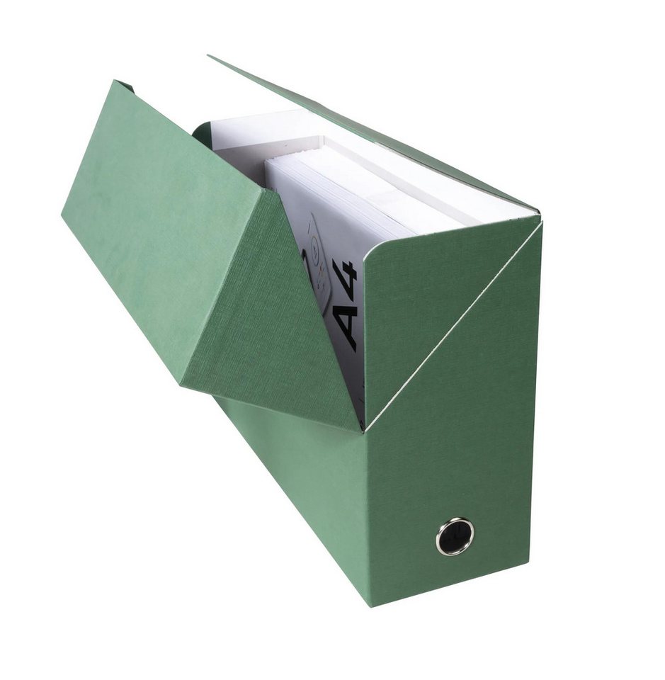 Thumbnail - EXACOMPTA Archivcontainer 5x Transferbox Rücken 120mm gerilltes Papier - Grün - 89423E, Boxen Archivbox