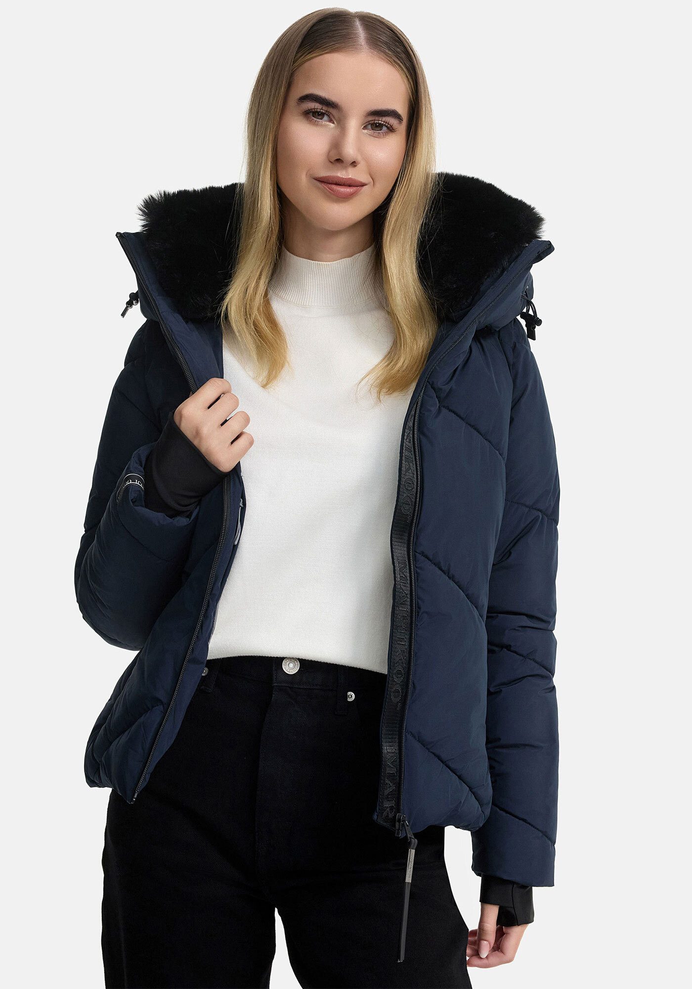 Marikoo Winterjacke Simaraa mit abnehmbarem Kunstfellkragen günstig online kaufen