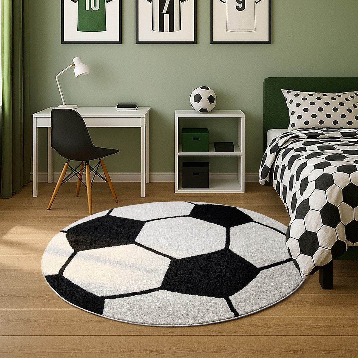the carpet Kinderteppich Lou, rund, Höhe: 20 mm, Kinderzimmer Teppich strapazierfähig und pflegleicht