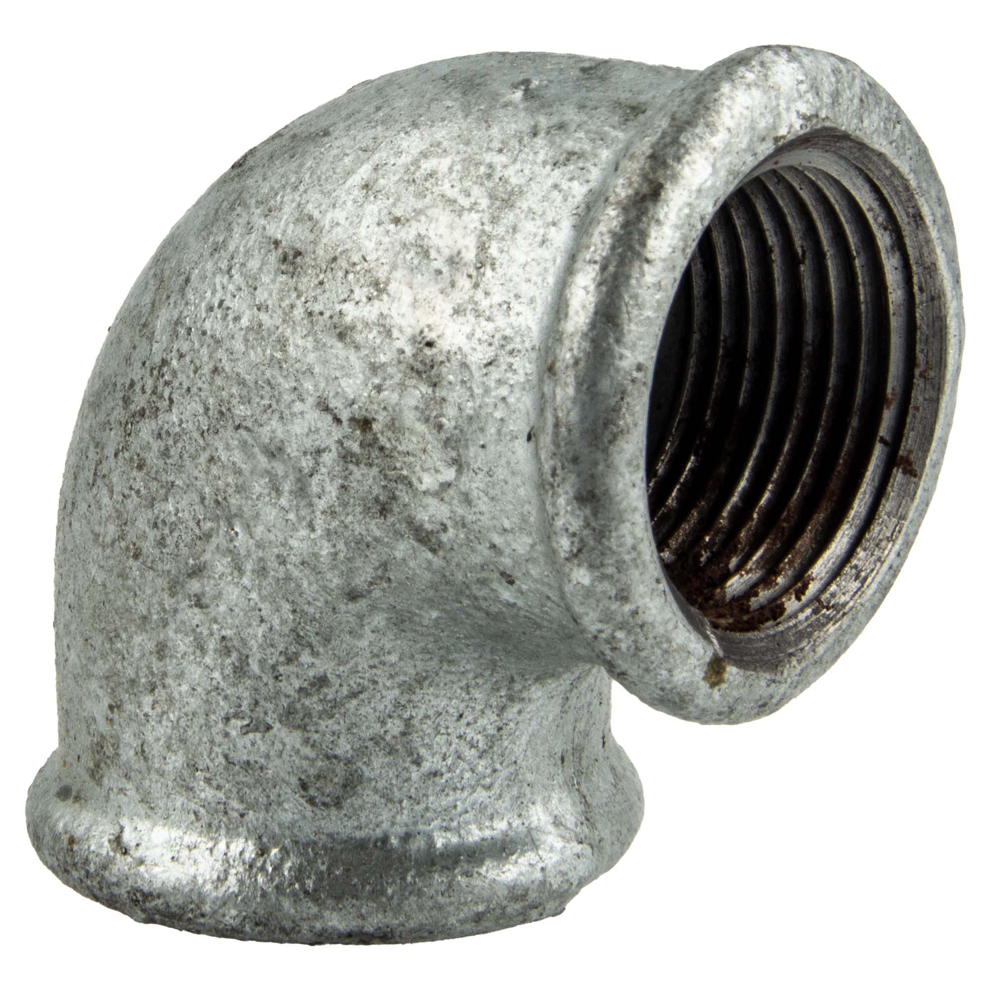 GEBO Gewindefitting Temperguss-Gewindefitting verzinkt Winkel 90°, 1/2 Zoll