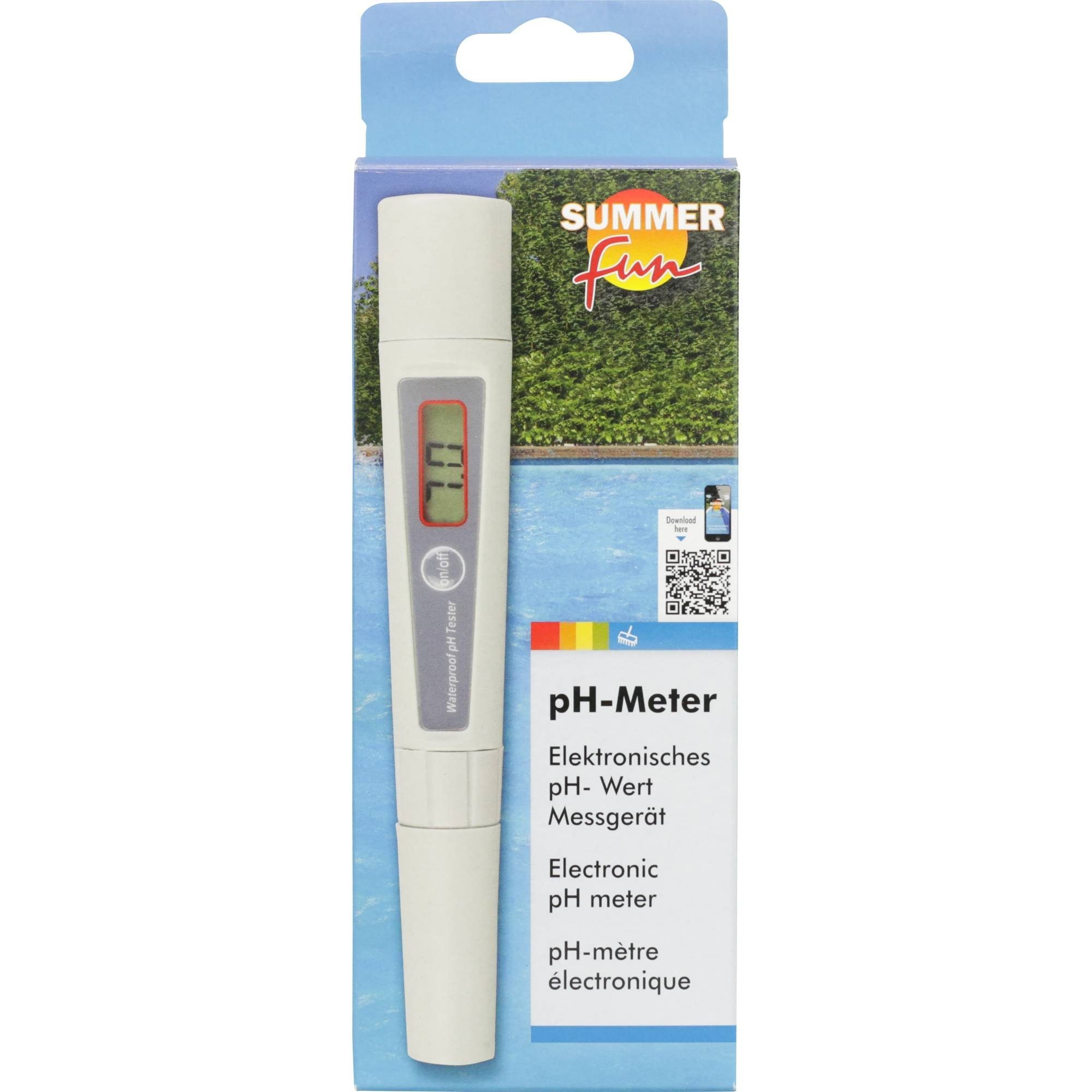 SUMMER FUN Wasserteststreifen elektronischer pH Wert-Tester, pH Meter, Summer Fu