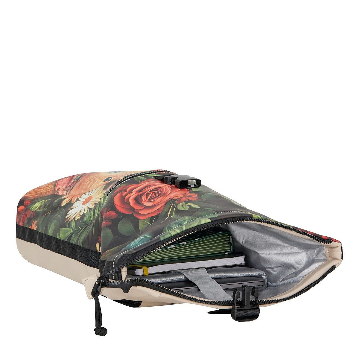 NEW REBELS Laptoprucksack Roll Up RollTop Kurier Rucksack Freizeitrucksack Mart Art New York, wasserabweisend, Laptopfach, Kunstmotiv Capybara
