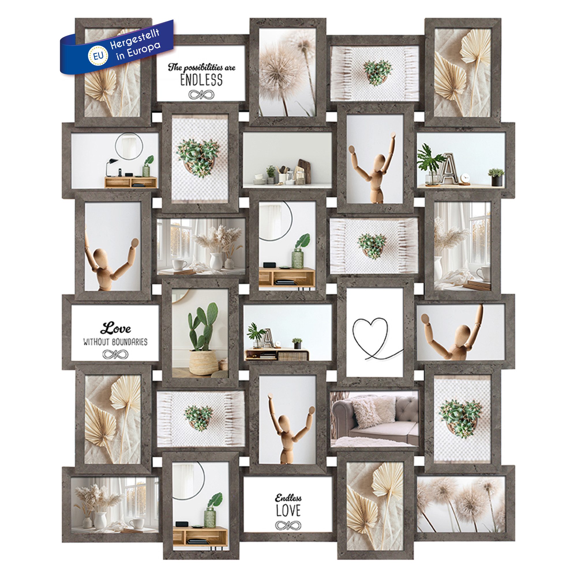 Wackadoo Living Bilderrahmen Collage Holzbilderrahmen Galerie mit Glas und günstig online kaufen