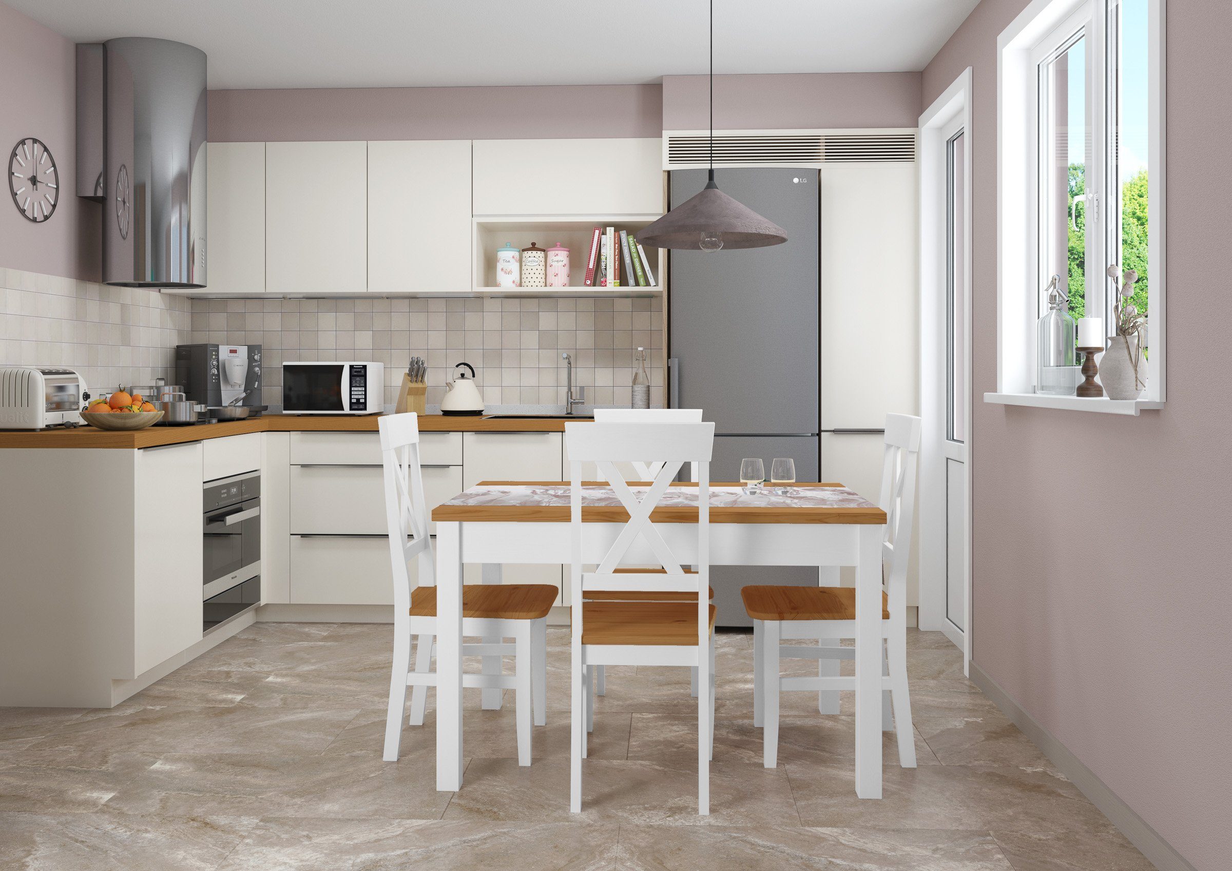 ERST-HOLZ Küchentisch Holztisch 80 x 120 günstig online kaufen