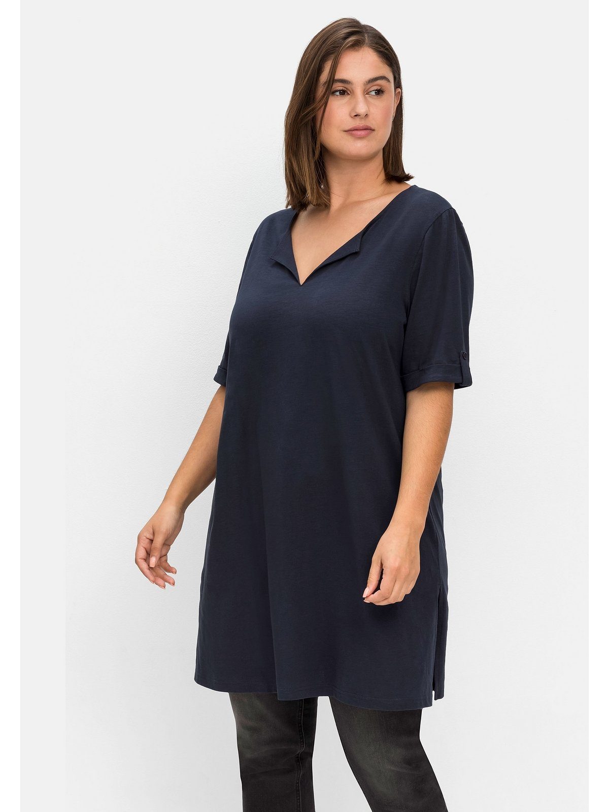 Sheego Longshirt Große Größen mit geschlitztem günstig online kaufen