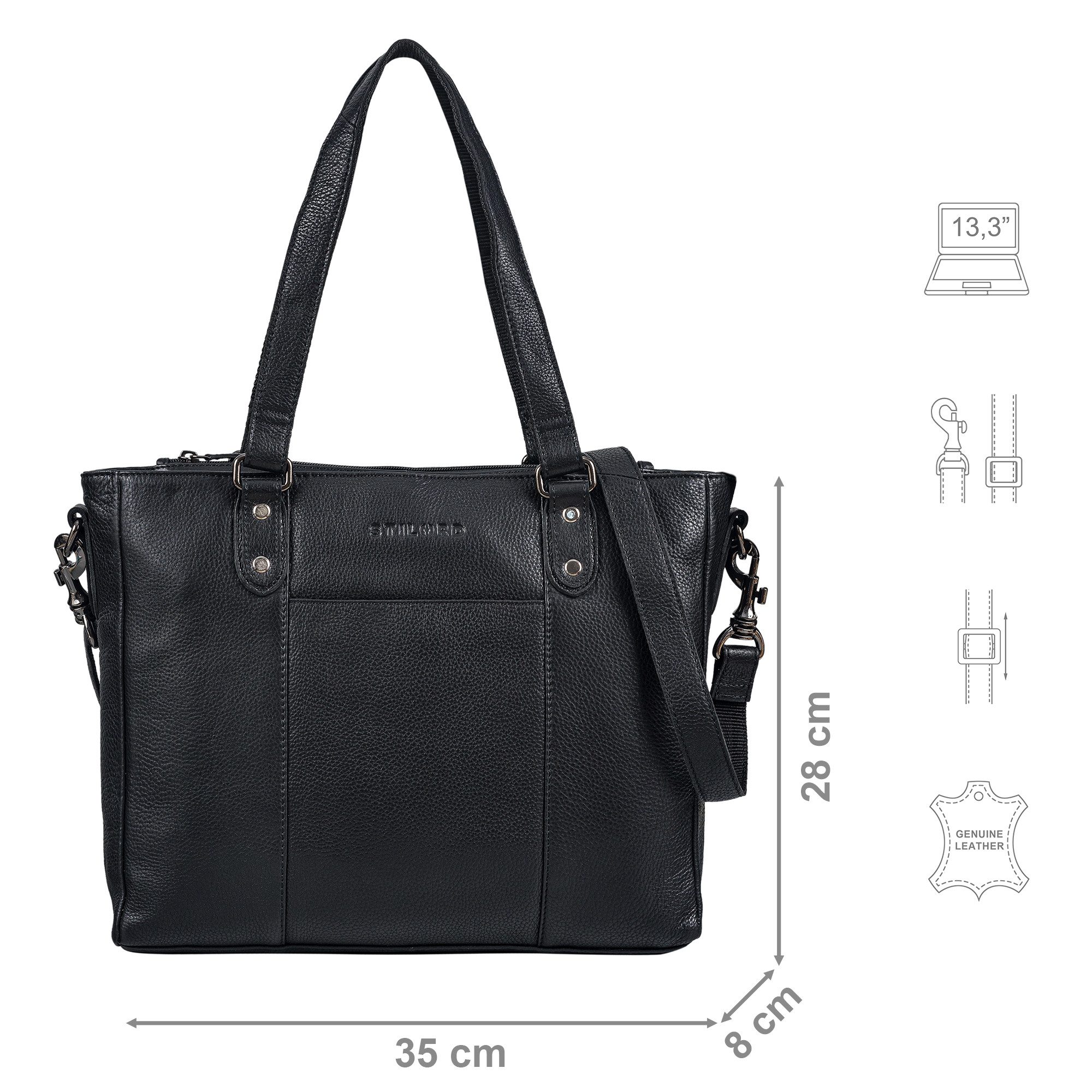 STILORD Handtasche "Joy" Leder Shopper Damen Handtasche