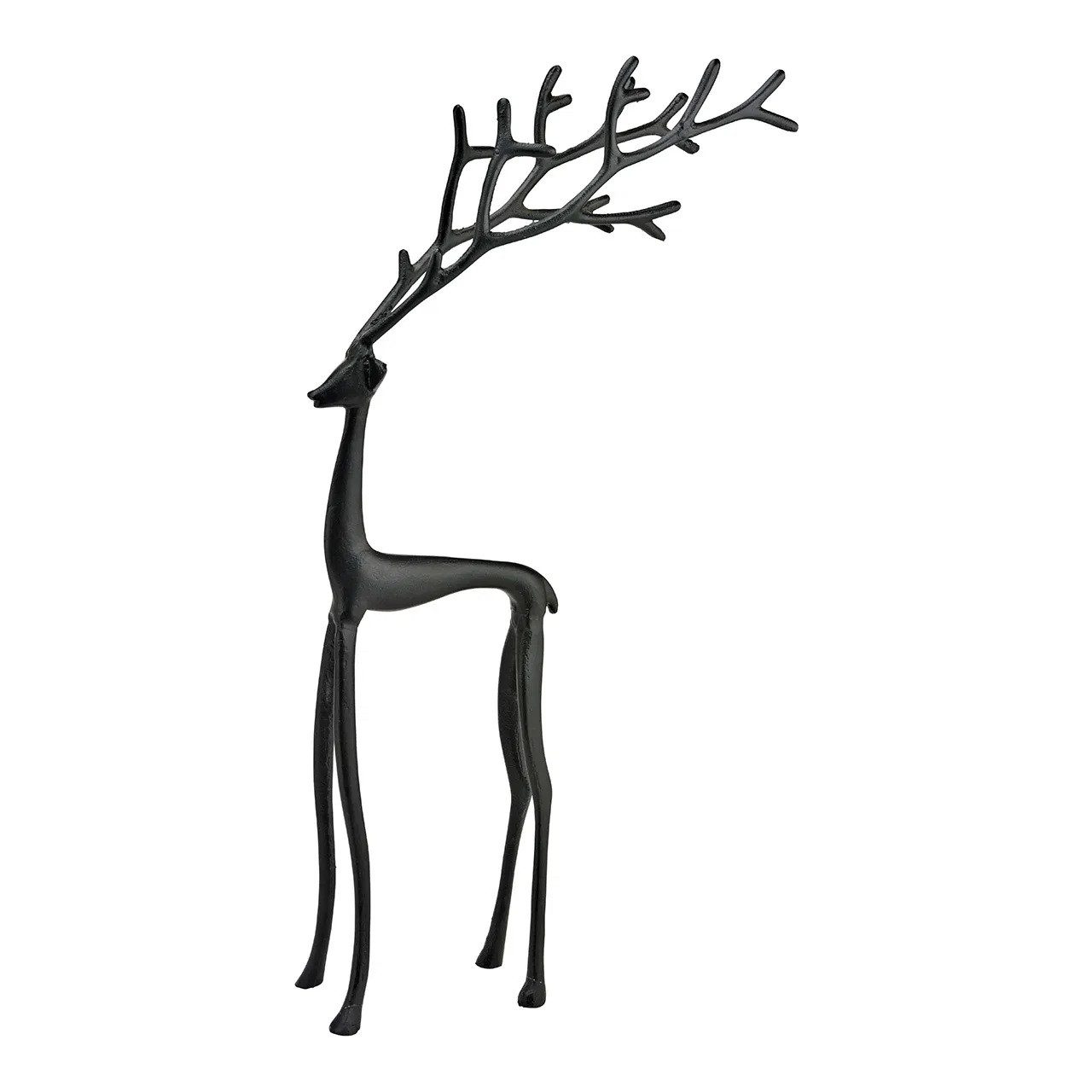 Interdesign24 Weihnachtsfigur Hirsch black, Schwarz Metall günstig online kaufen