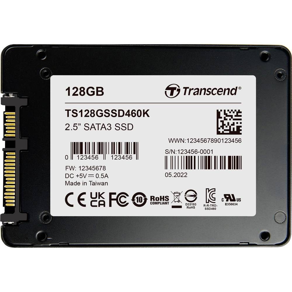Transcend ´s SSD460K-VS1 TS128GSSD460K-VS1 SSHD-Hybrid-Festplatte (128 GB)