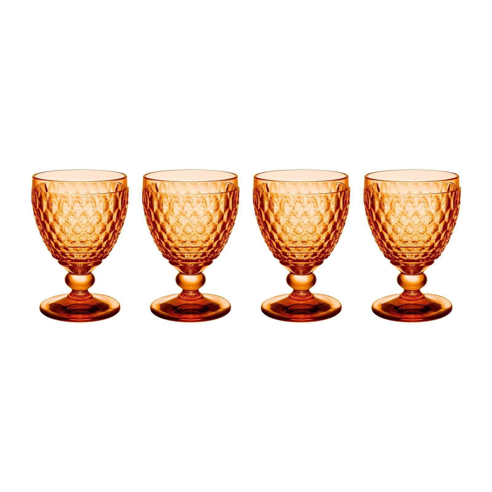 400 Villeroy Apricot Wassergläser Coloured Boston 4er Boch Glas Glas & ml Set,