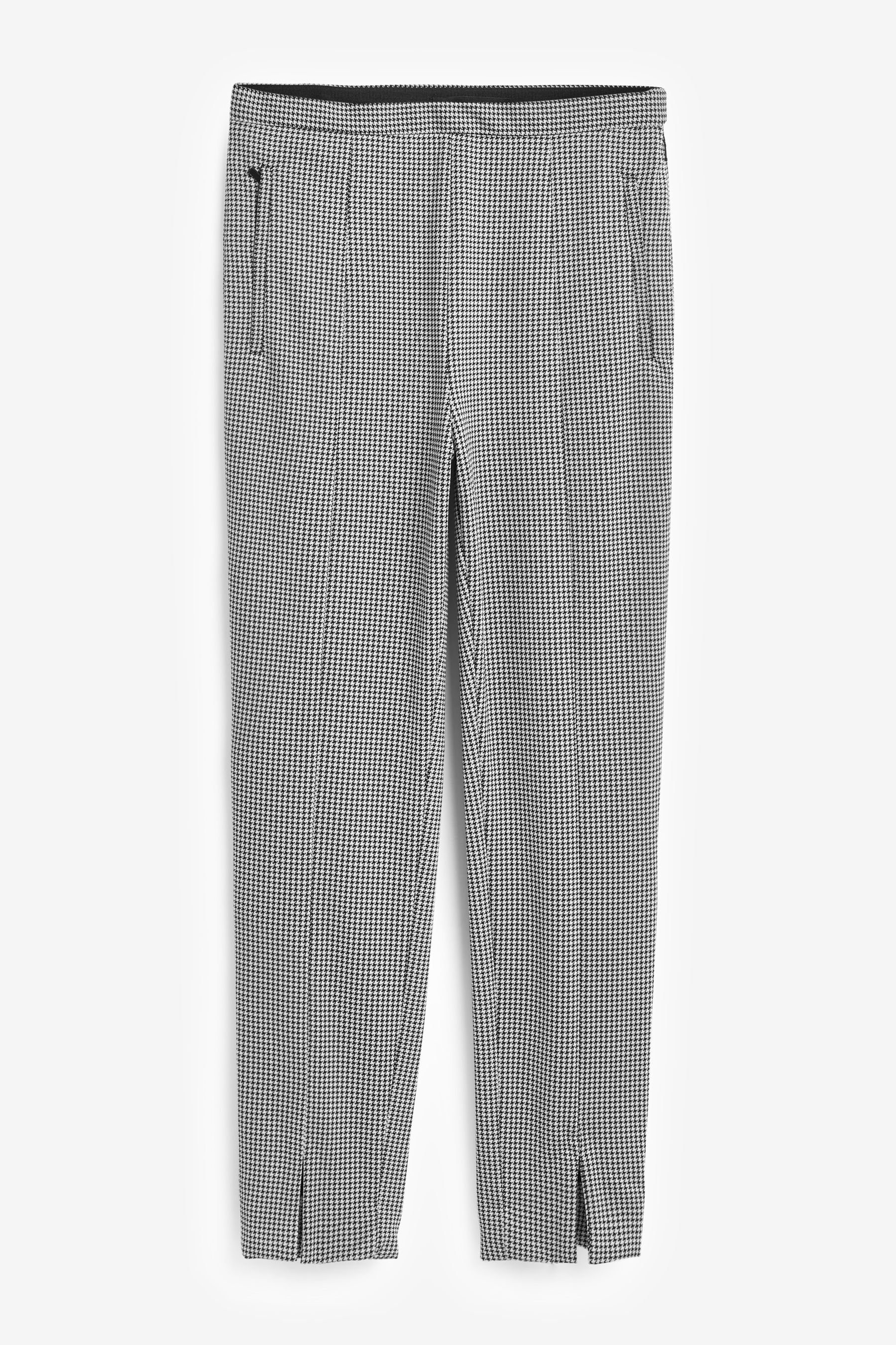 (1-tlg) Black/White Bein Ponte-Hose mit Stoffhose Next schmalem Dogtooth