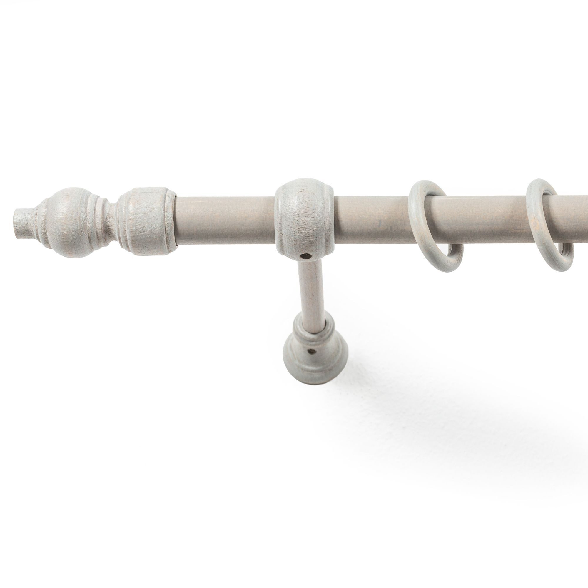 SN DECO GROUP Gardinenstange Filigrano, 1-läufig, Fixmaß, mit Bohren, verschraubt, Holzwerkstoff, 28 mm, Holz, verschiedene Längen und Farben, Komplettset
