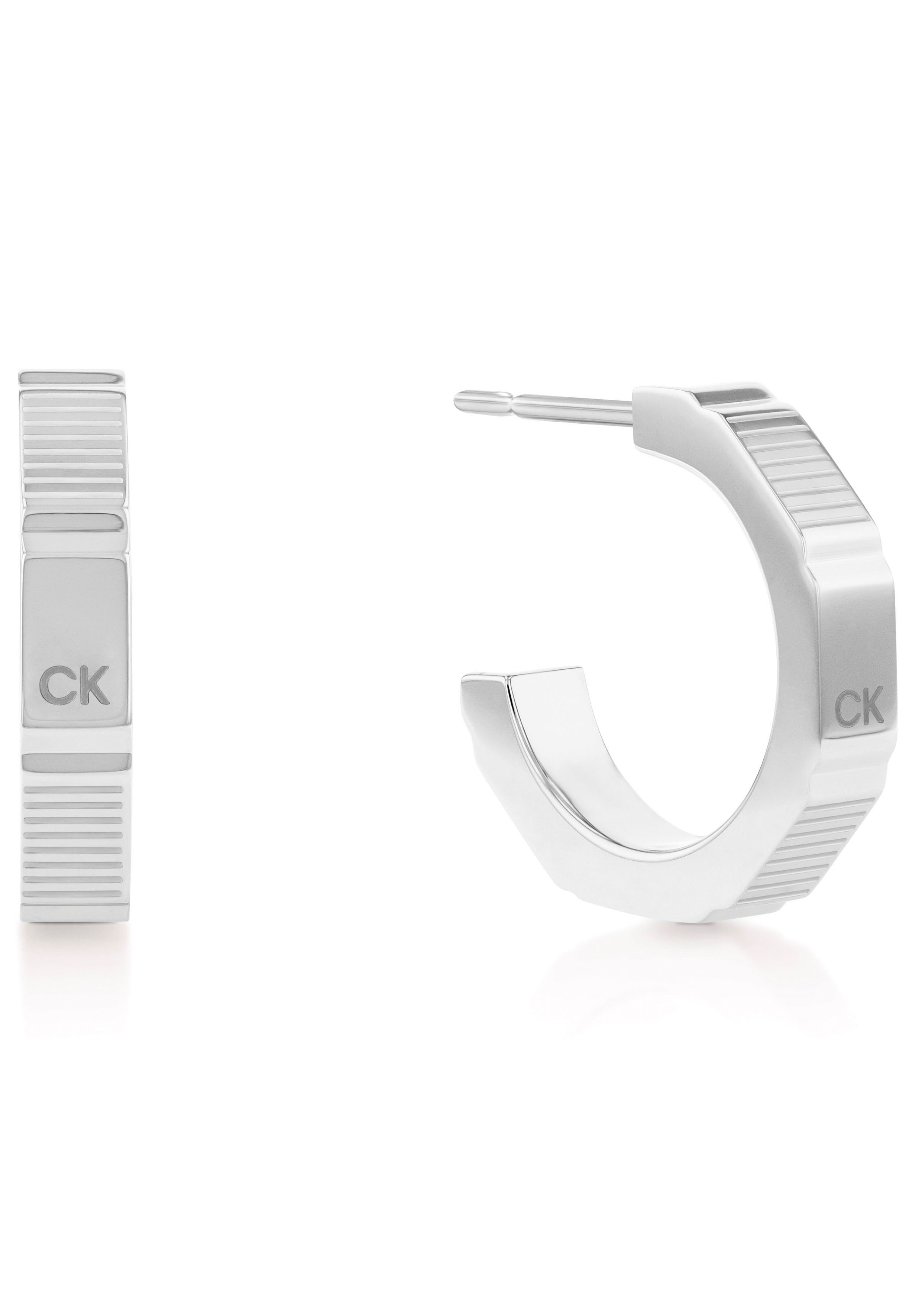 Calvin Klein Paar Creolen Schmuck Edelstahl Ohrschmuck Damenohrringe SHAPES