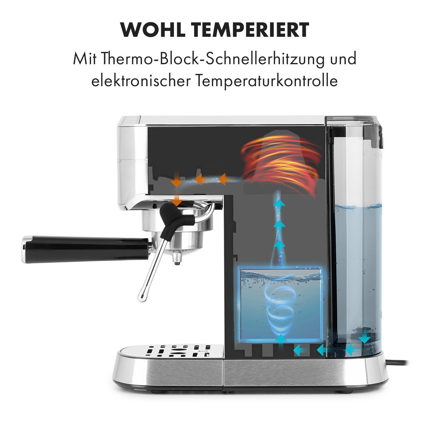 Klarstein Filterkaffeemaschine, Für jede Tasse: Stoppfunktion für die richtige Menge