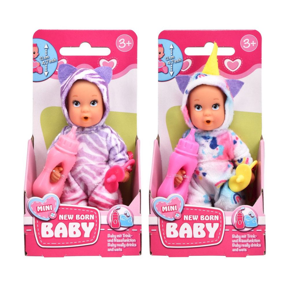SIMBA Babypuppe Mini New Born Baby im Onesie - ca. 12 cm günstig online kaufen