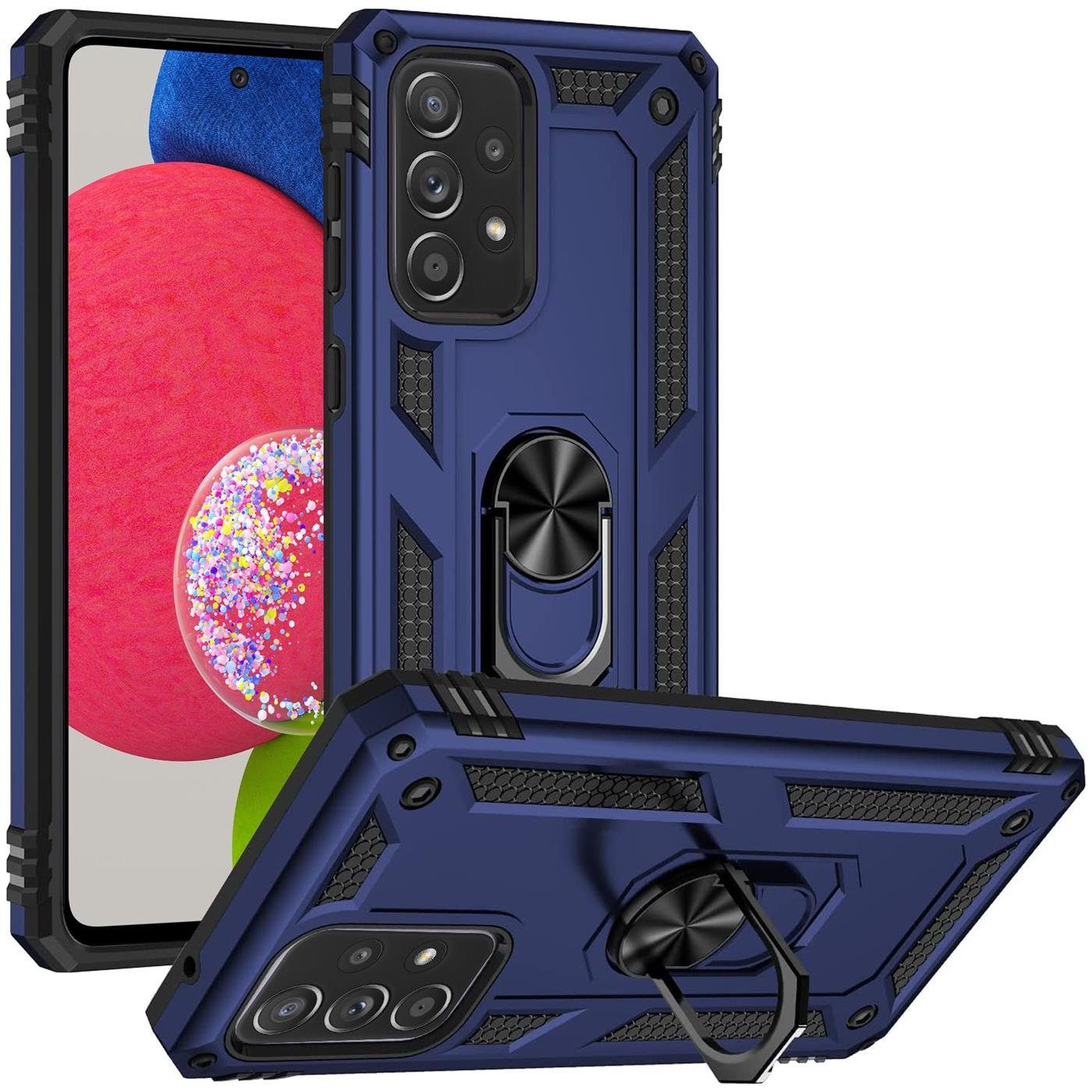 CoolGadget Handyhülle Armor Shield Case für Samsung Galaxy A52 4G/5G, A52s 5G 6,5 Zoll, Outdoor Cover Ringhalterung Handy Hülle für Samsung A52, A52s 5G