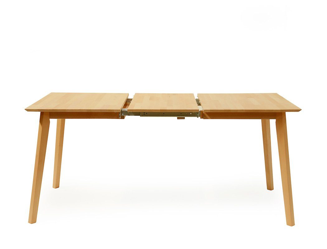 Loco Silvana natur Tischgruppe, Essgruppe walnut expendio Spar-Set, Buche Stühle 140(180)x80 (komplette 1XL, cm 5-tlg), massiv Tisch + Viano