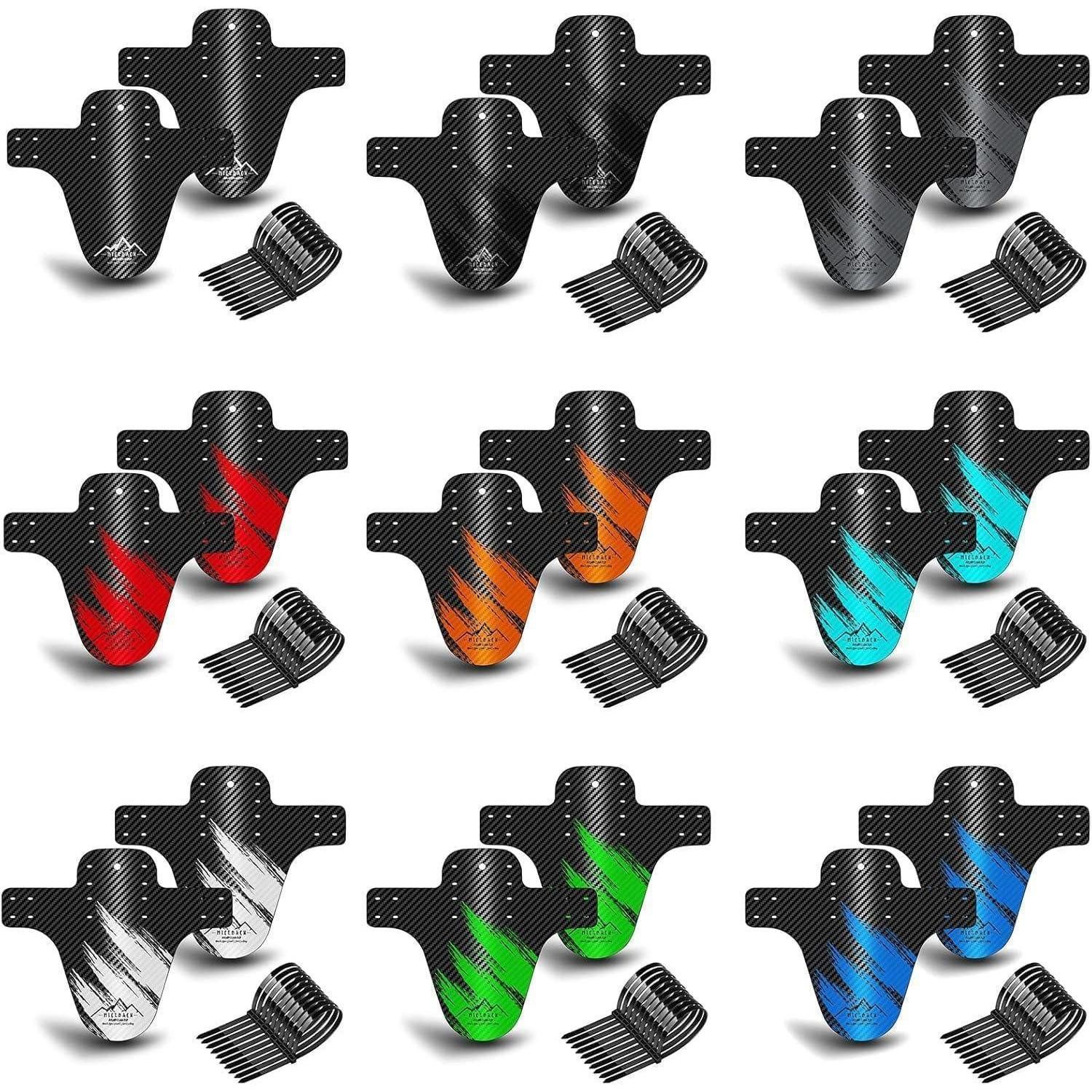 LuxusKollektion Schutzblech Schutzbleche Mountainbike Spritzschutz Vorne Hinten Silbernes Logo