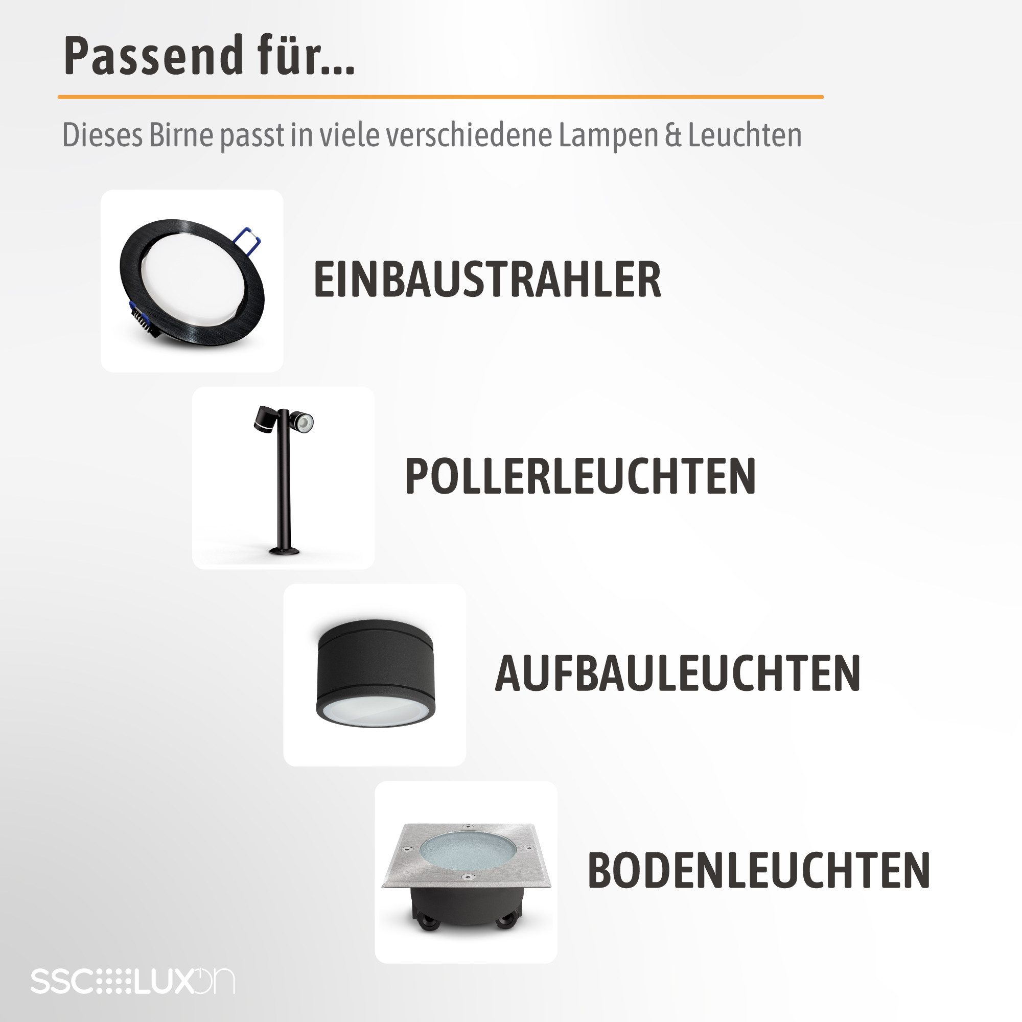 SSC-LUXon LED-Leuchtmittel LumiFLEX LED GX53 Leuchtmittel Lampe 3W drei Lichtfarben 3CCT 230V, GX53, Neutralweiß, Warmweiß, Tageslichtweiß