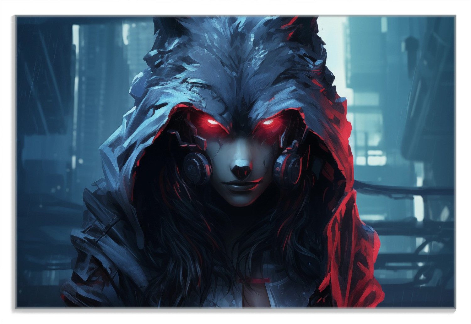 Frühstücksbrett Frau im Wolfspelz