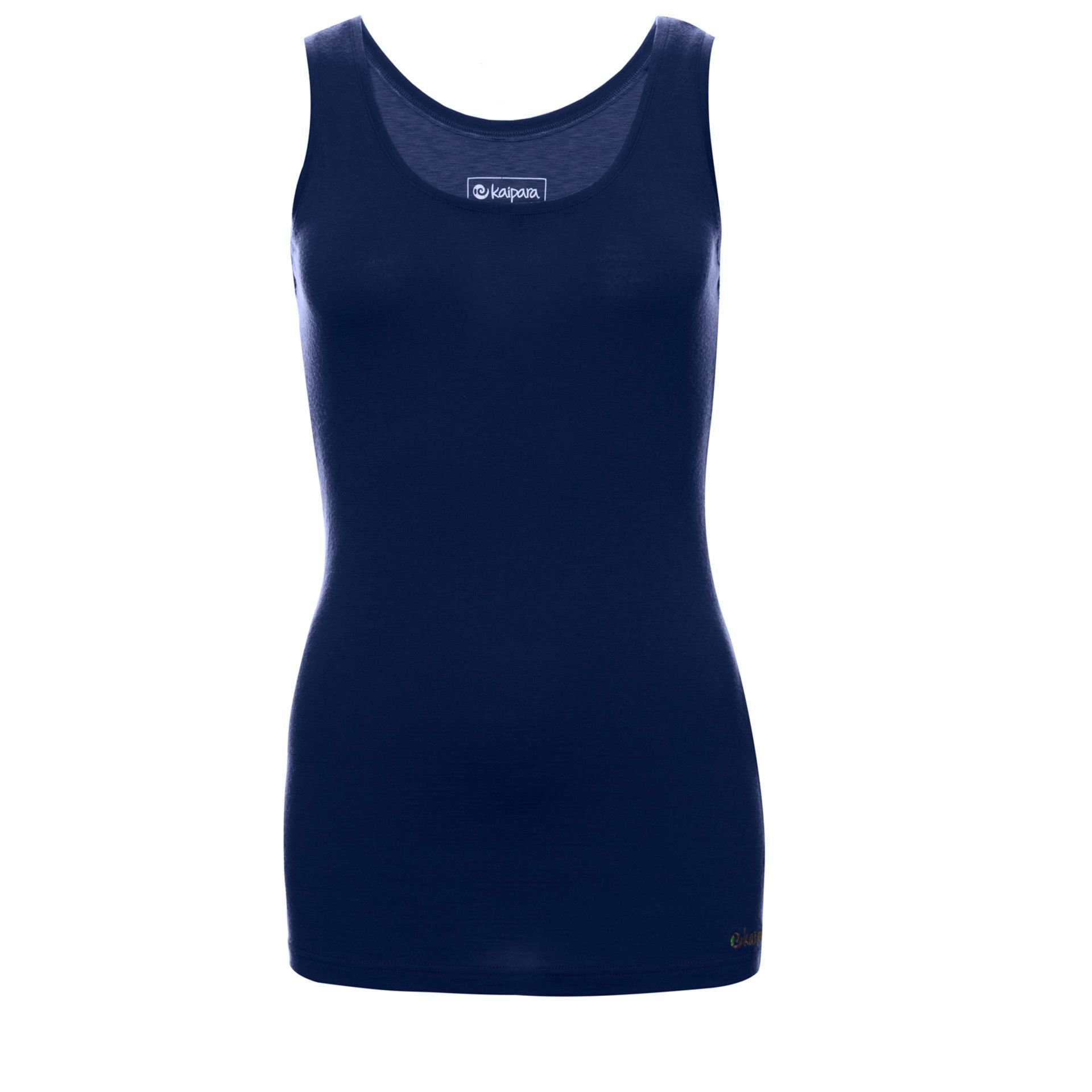 Kaipara - Merino Sportswear Unterhemd Merino Damen-Unterhemd Slimfit Ärmellos 200g warm (1-St) aus reiner Merinowolle Made in Germany Blau