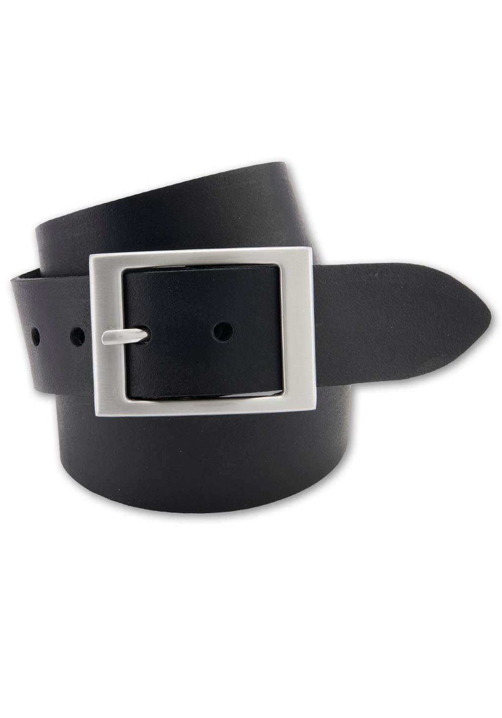 BERND GÖTZ Ledergürtel mit kantiger Rechteckschließe