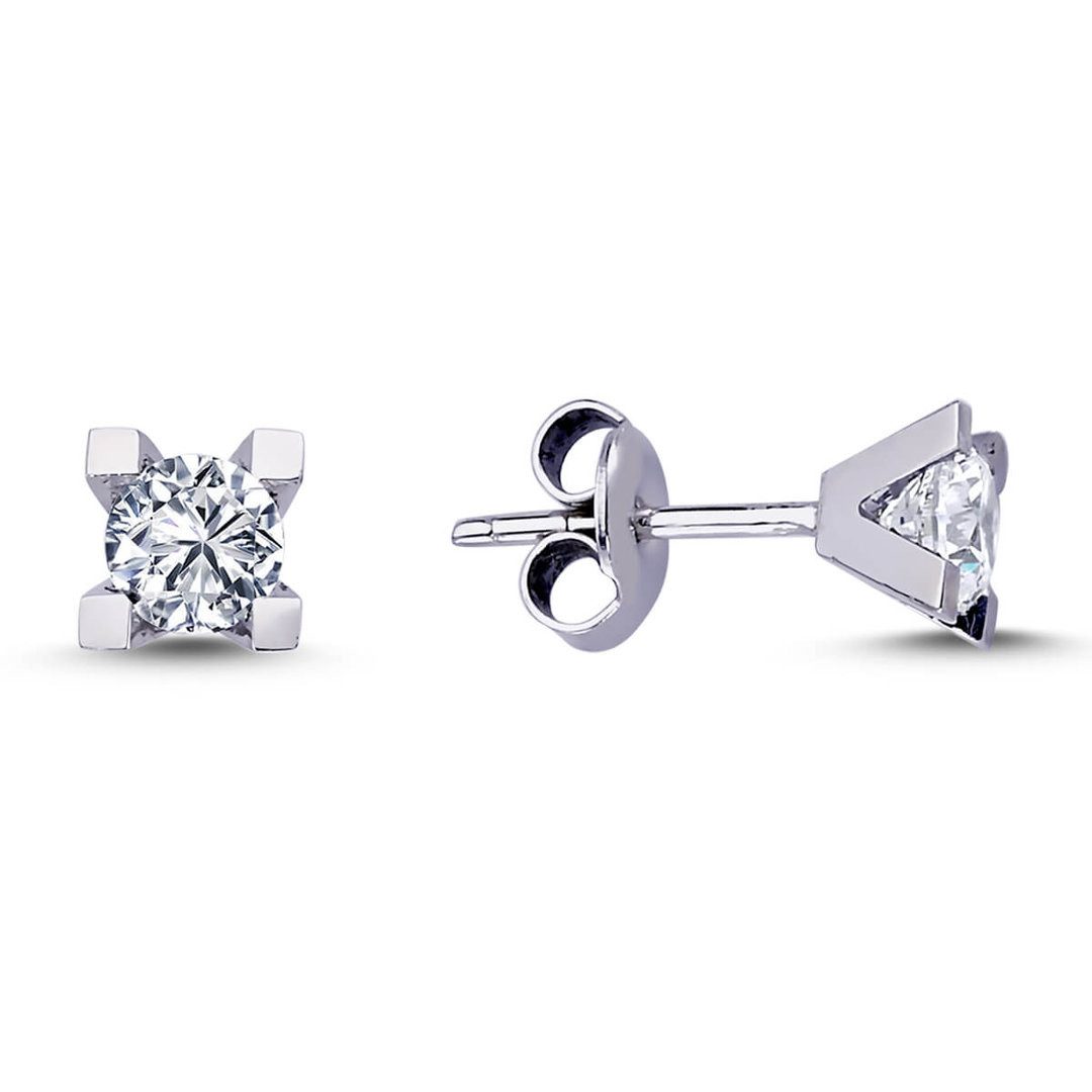 EinStein Diamant Ohrring-Set, 0,60 Carat Diamant Solitär Ohrringe Ohrstecker