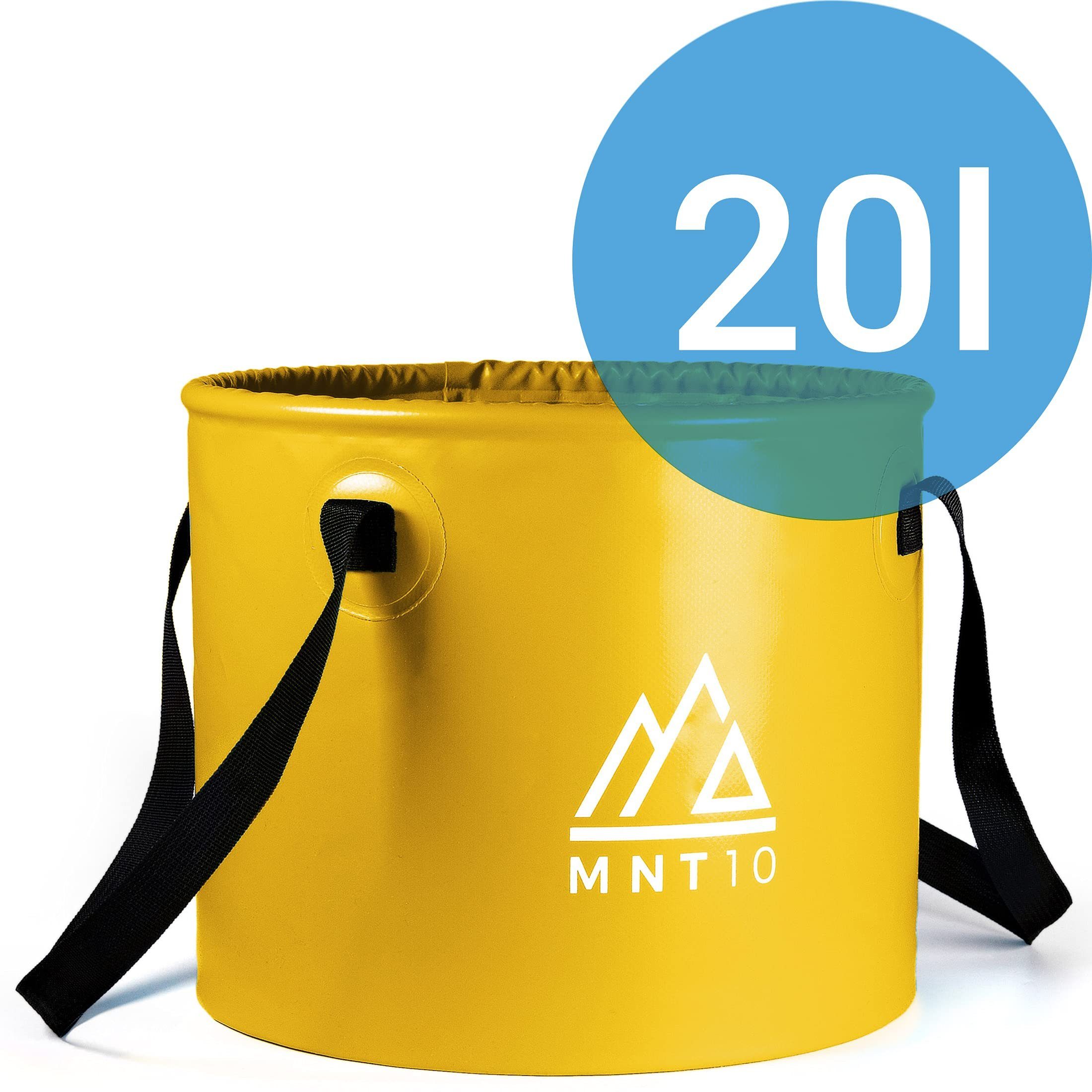 MNT10 Schüssel Outdoor Falteimer in 20L Faltschüssel, Eimer als Spülwanne oder Faltbarer Als 20L oder Gelb Spülschüssel, 15L I Camping