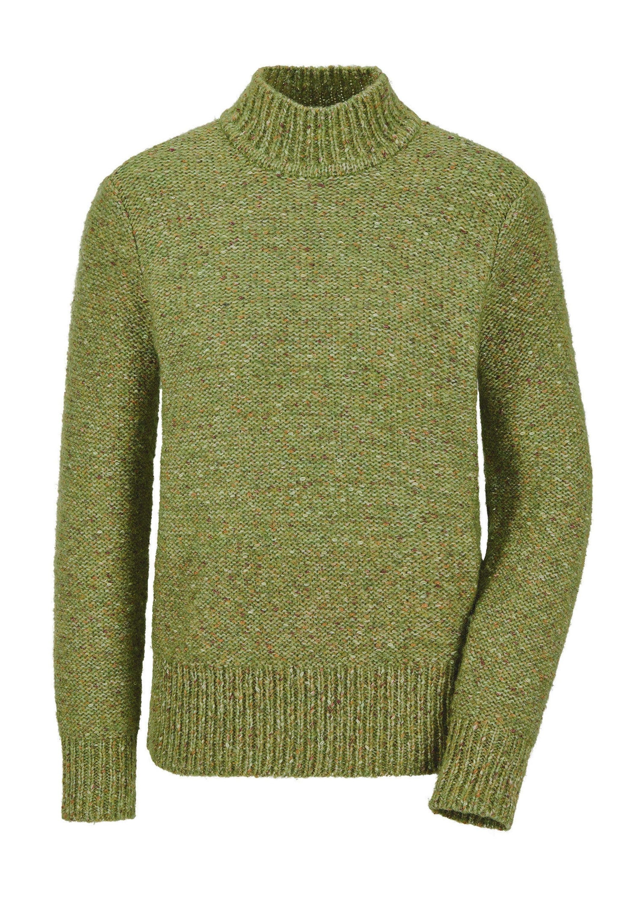 Strickpullover Flauschiger Bouclé-Pullover, Stehkragen