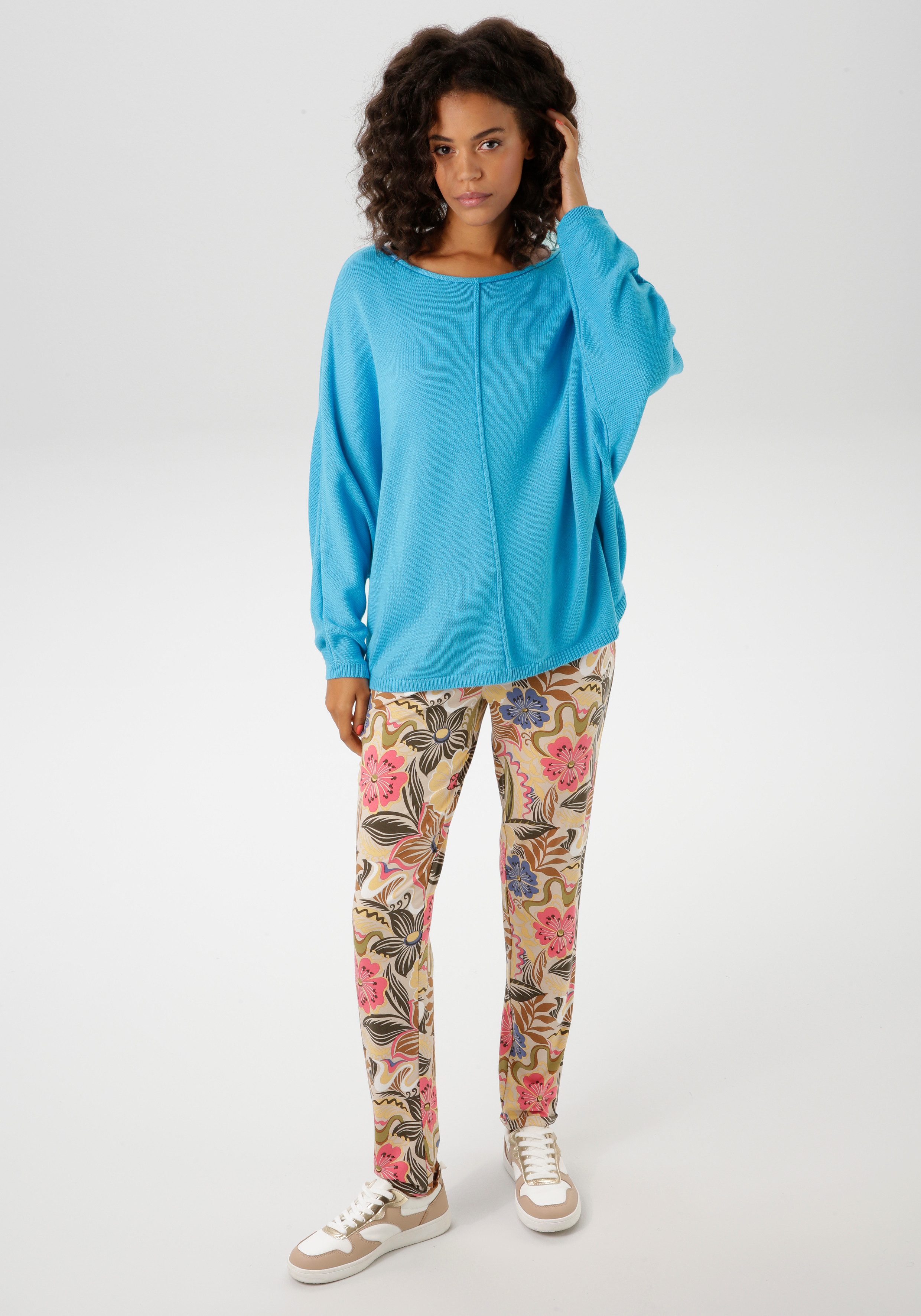 Aniston CASUAL Strickpullover, mit langen Fledermaus-Ärmeln günstig online kaufen