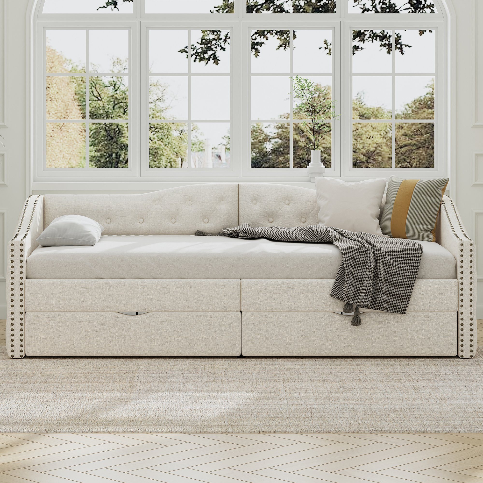 OKWISH Schlafsofa Tagesbett, Einzel-Tagesbett mit Schubladen, günstig online kaufen