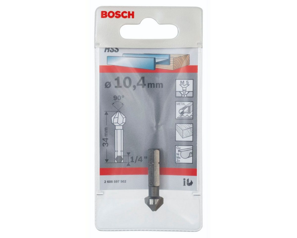 Thumbnail - BOSCH Bohrer- und Bit-Set Kegelsenker 10,4mm M5
